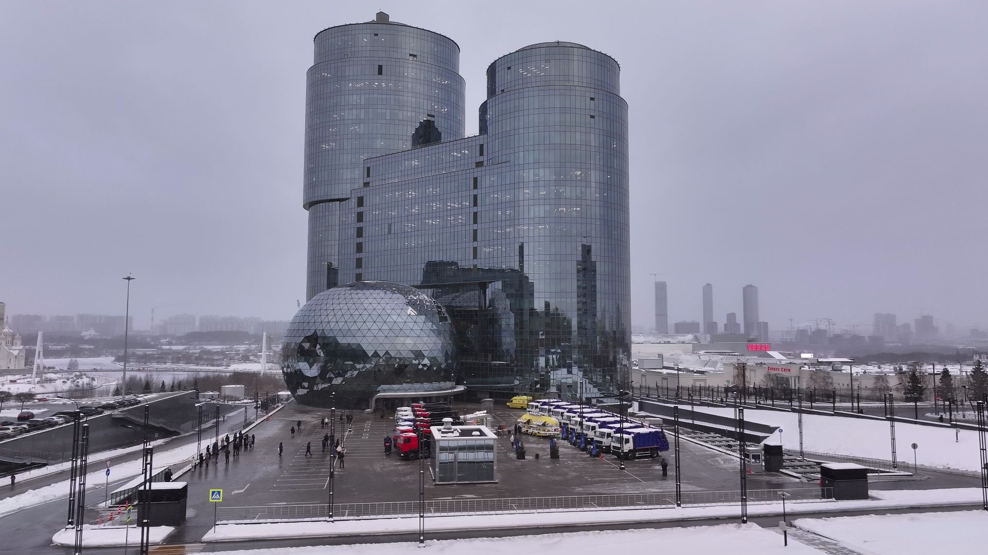 видео с коптера, жкх, техника, красногорск, машины,