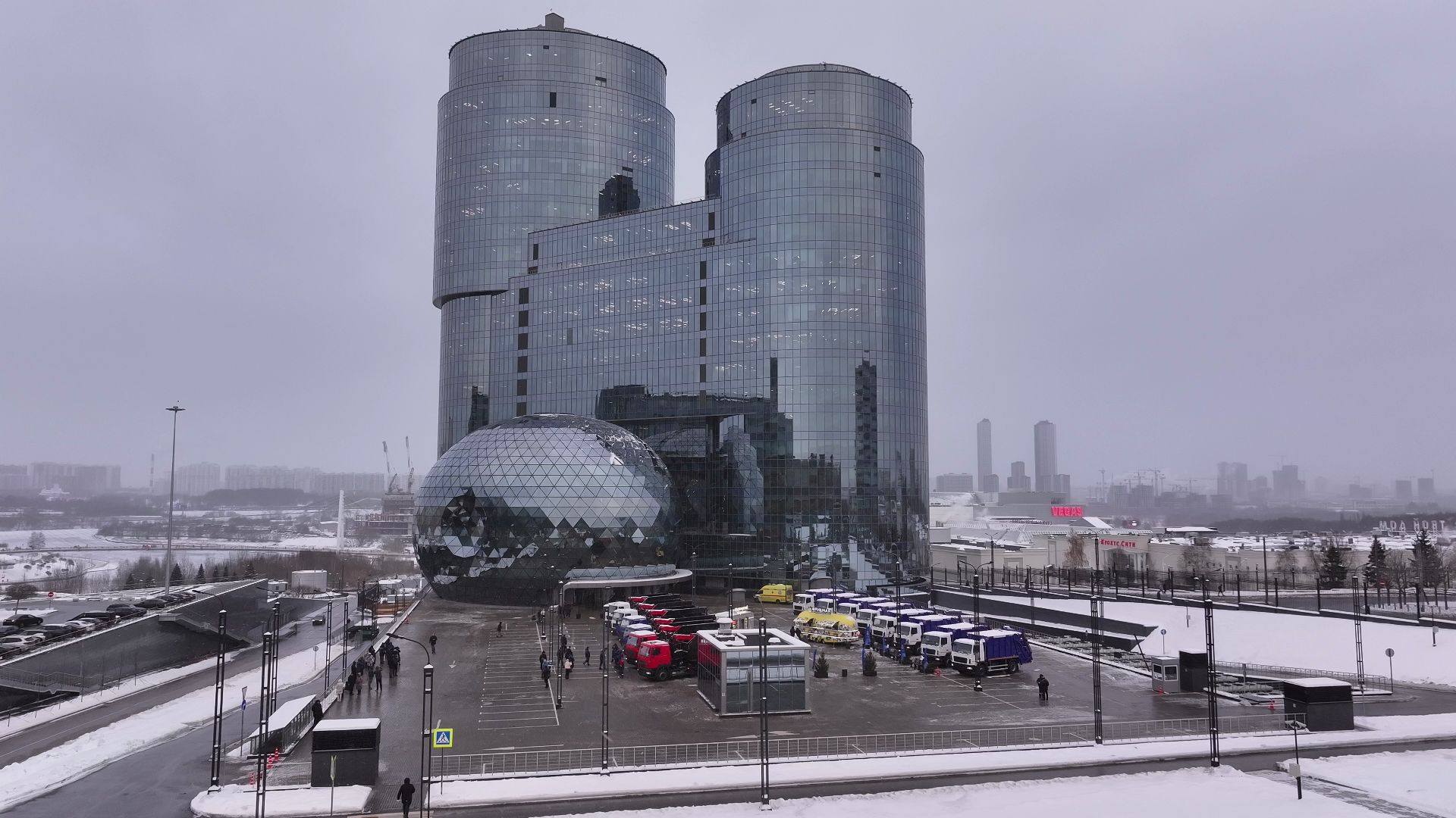 видео с коптера, жкх, техника, красногорск, машины,