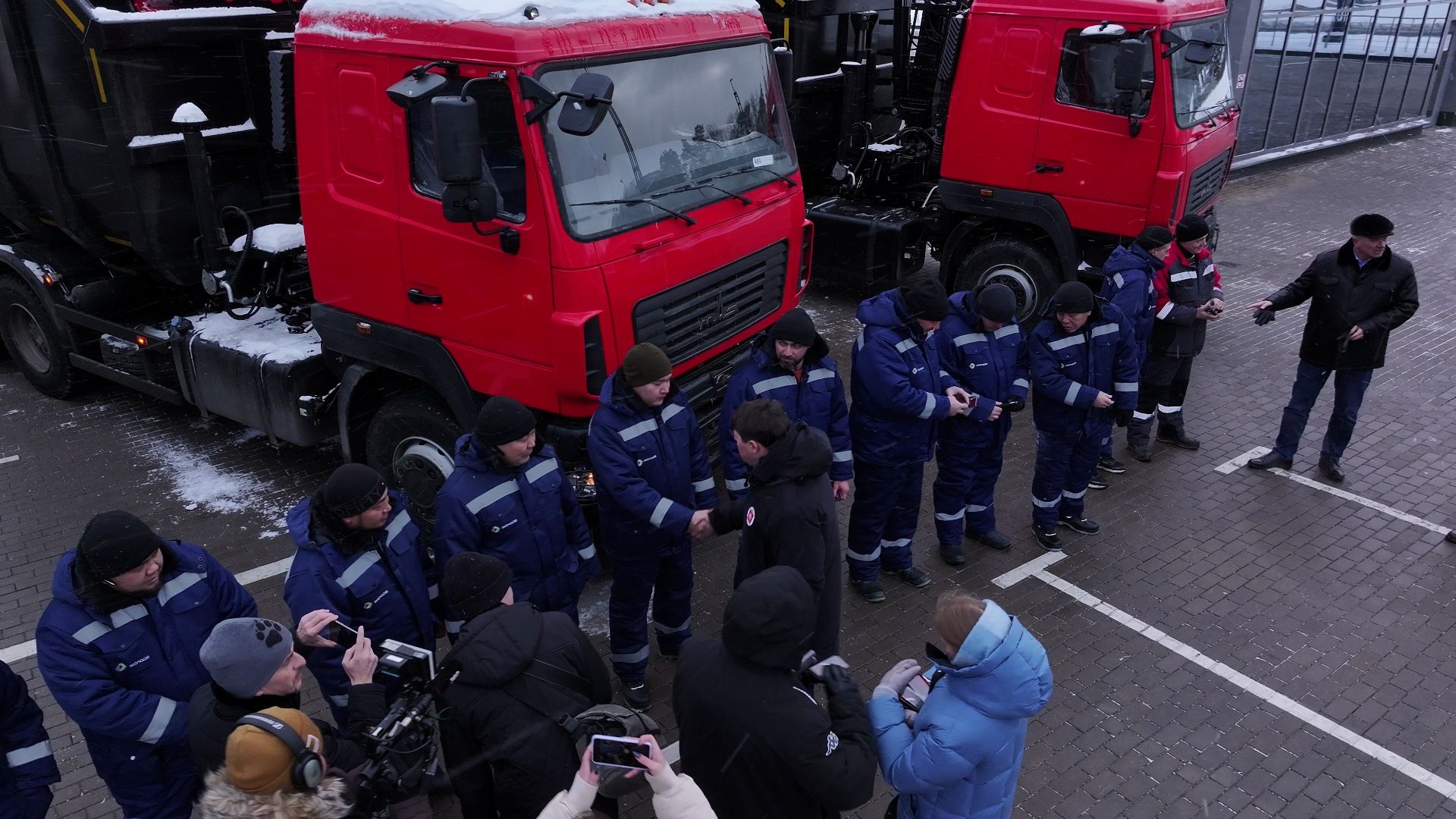 видео с коптера, жкх, техника, красногорск, машины,