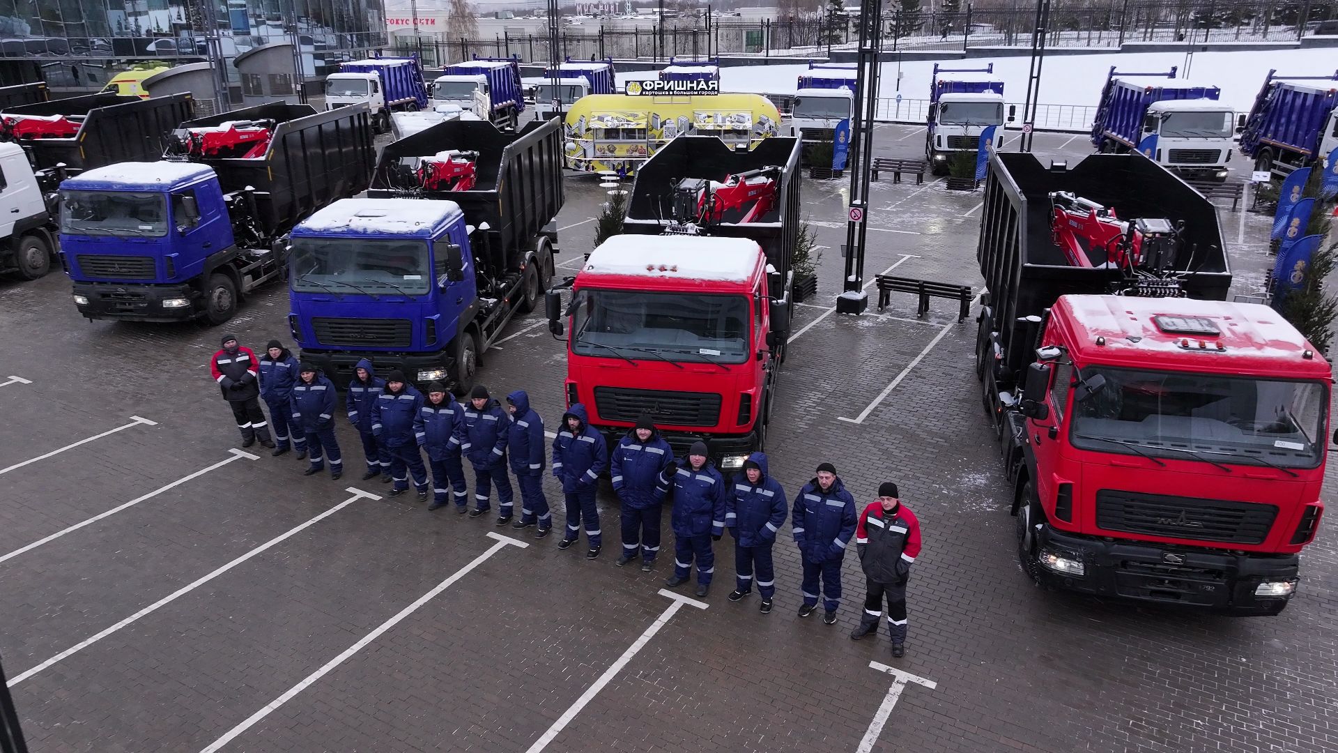 видео с коптера, жкх, техника, красногорск, машины,