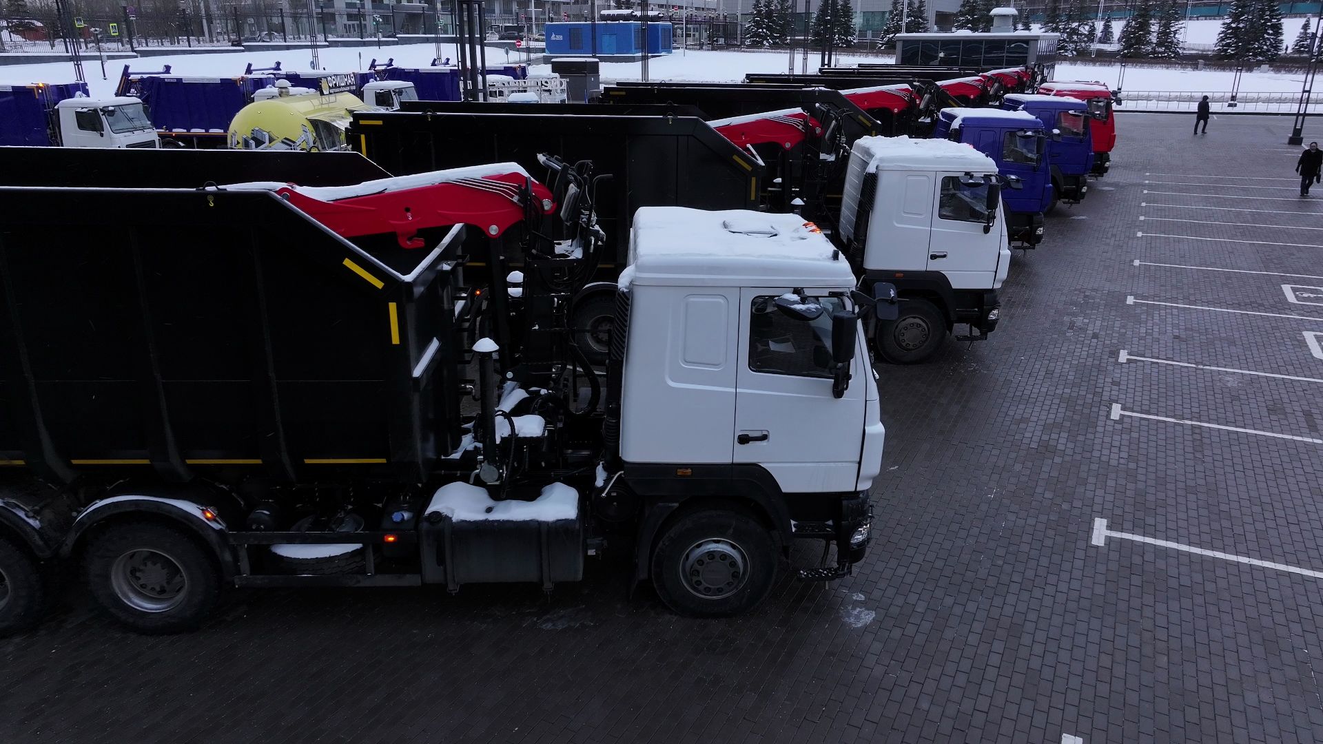 видео с коптера, жкх, техника, красногорск, машины,