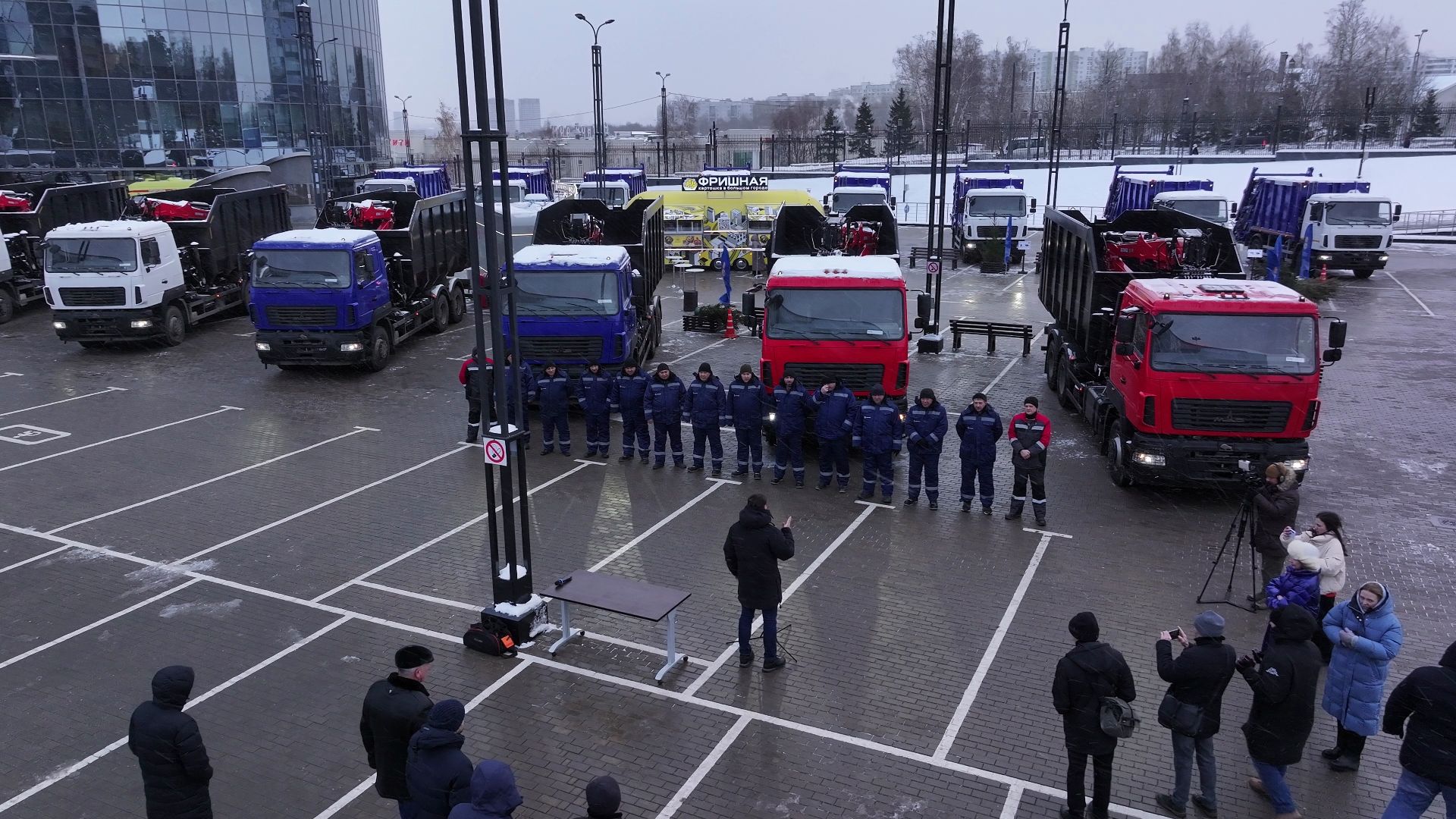видео с коптера, жкх, техника, красногорск, машины,