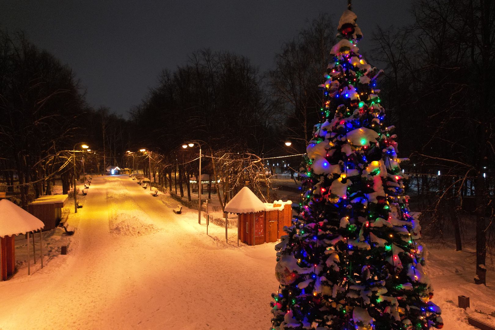 видео с коптера, королёв, зима в подмосковье,