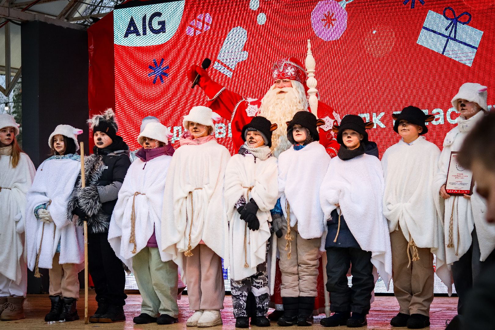 Клин, общество, культура, карнавальное шествие, Дед Мороз, зима в подмосковье,