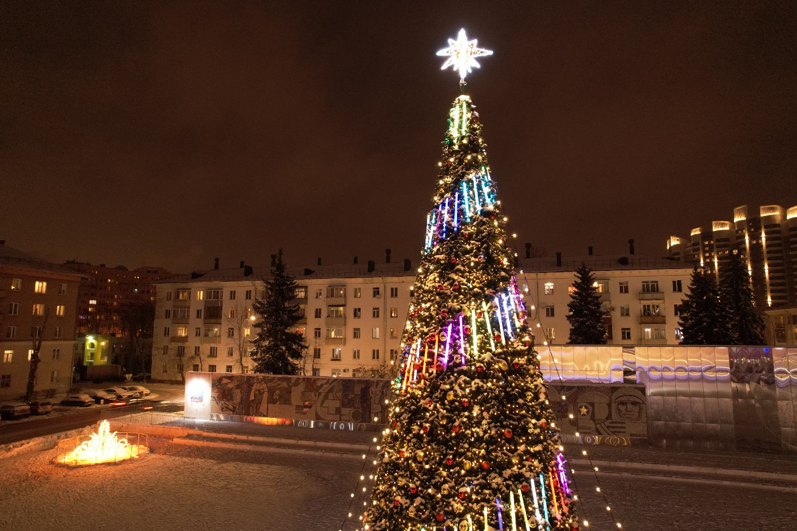 видео с коптера, зима в подмосковье, королёв,