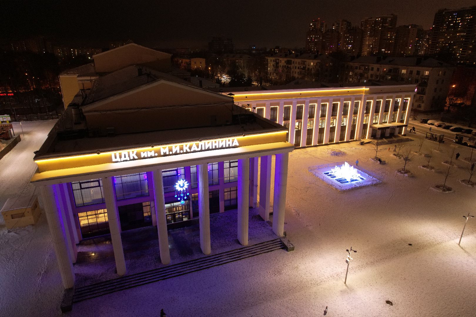 видео с коптера, зима в подмосковье, королёв,