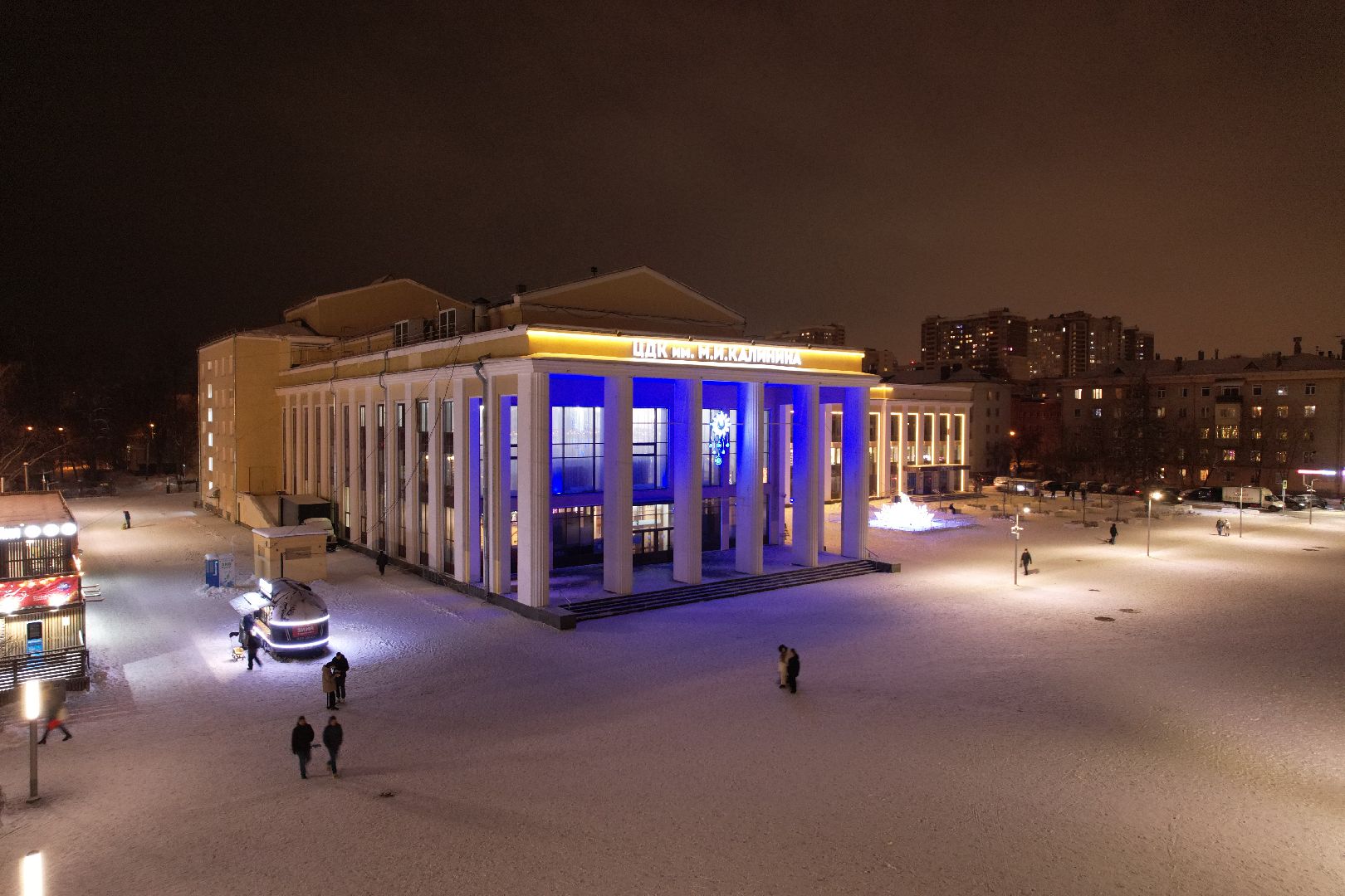 видео с коптера, зима в подмосковье, королёв,