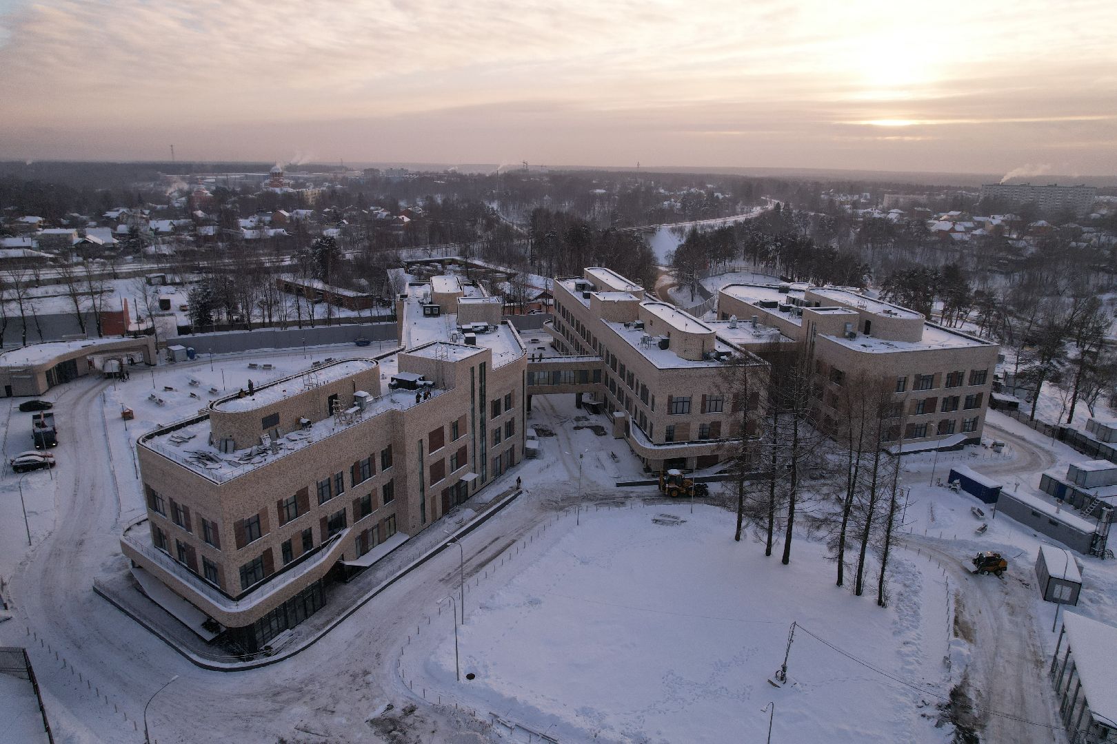 видео с коптера, хотьково, строительство, медицина,