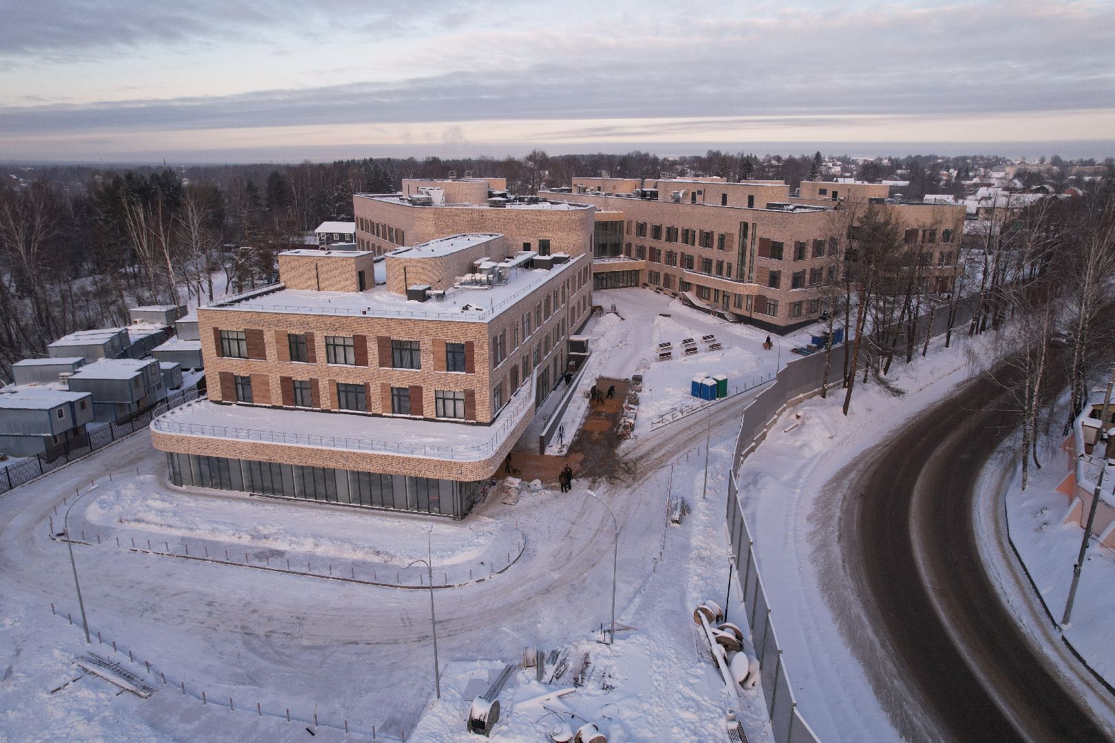 видео с коптера, хотьково, строительство, медицина,
