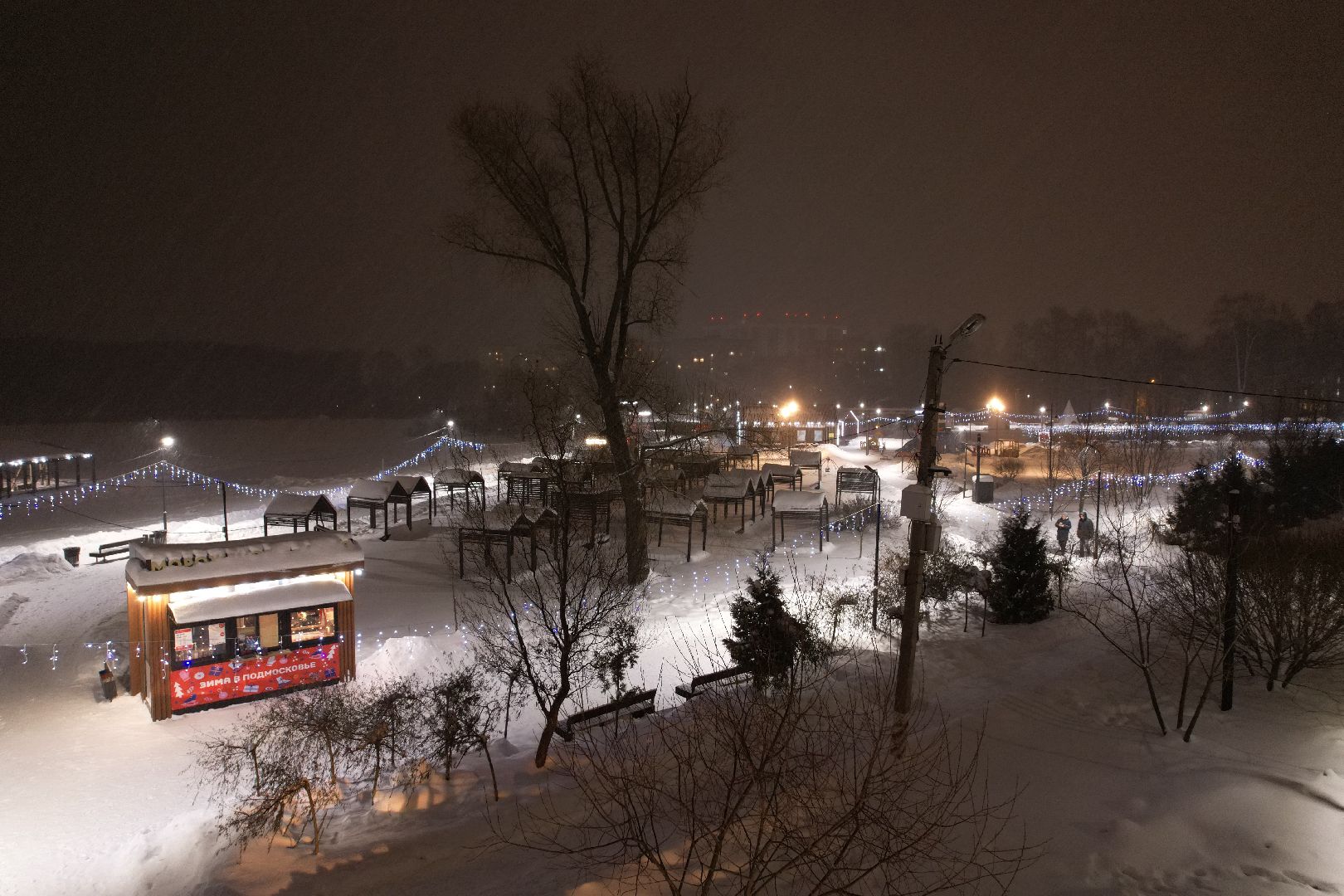 видео с коптера, зима в подмосковье, солнечногорск,