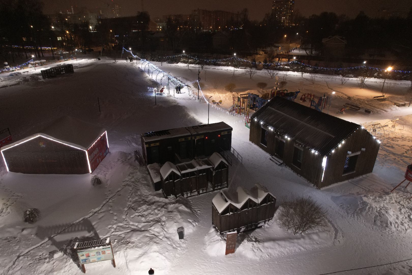 видео с коптера, зима в подмосковье, солнечногорск,