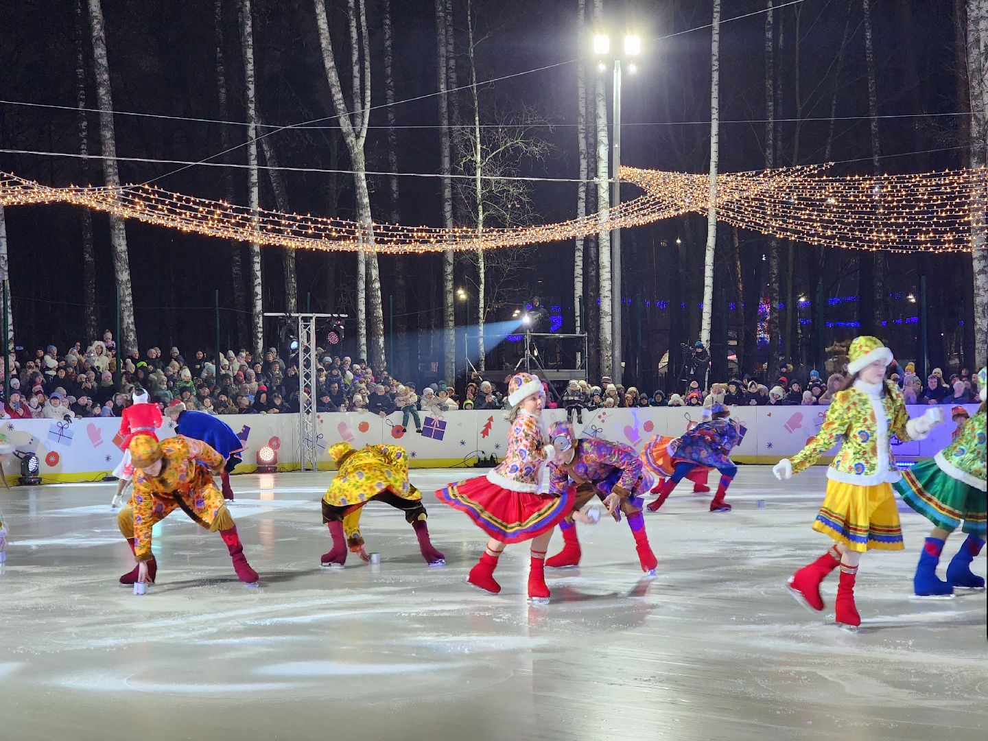 ледяное шоу, спектакль, фигуристы, фигурное катание, татьяна навка, ногонск, центральный парк, каток, жители, общество, вертикалки,