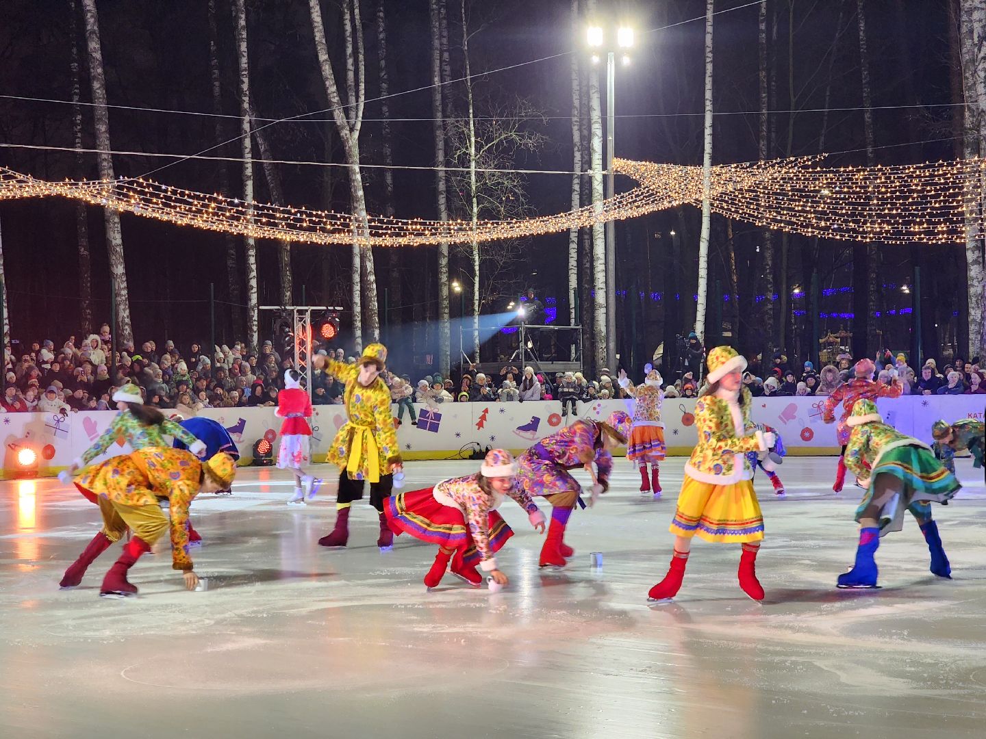 ледяное шоу, спектакль, фигуристы, фигурное катание, татьяна навка, ногонск, центральный парк, каток, жители, общество, вертикалки,