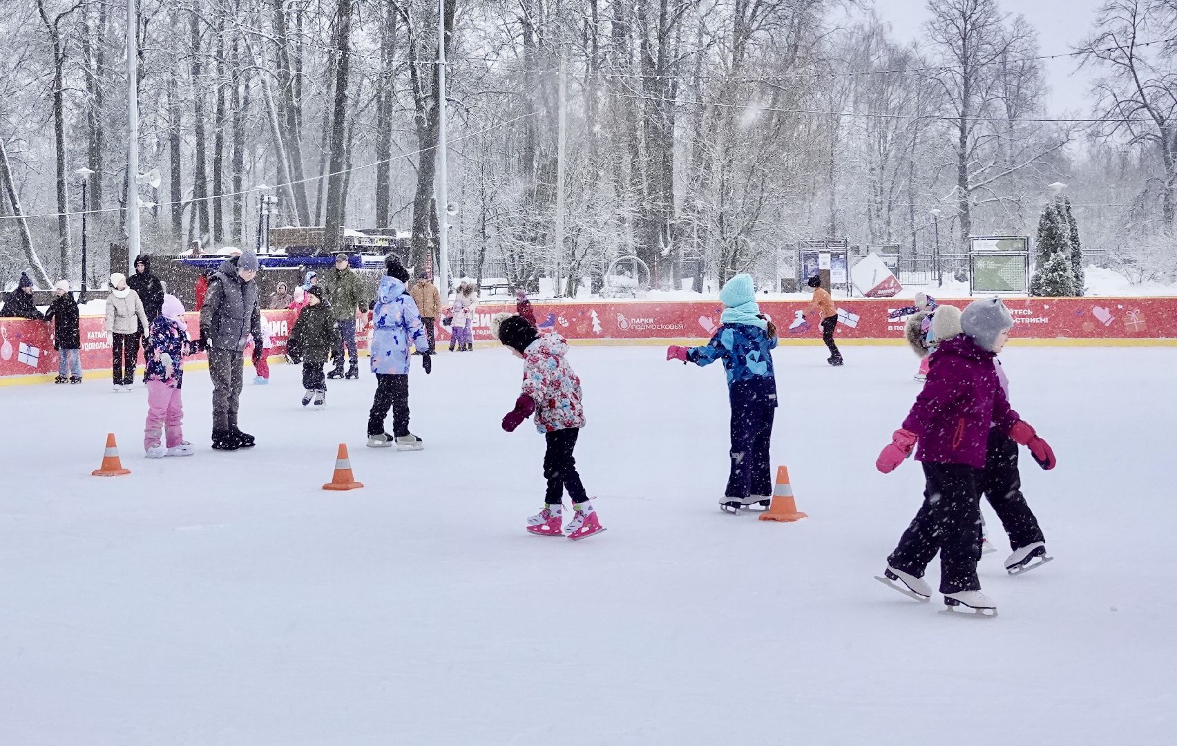 сергиево-посадский городской округ, сергиев посад, зима в подмосковье, зима в парках, парки мо, новогодние каникулы, зимние забавы, коньки, каток, фигурное катание, Парк Скитские пруды, Дети, Активности,