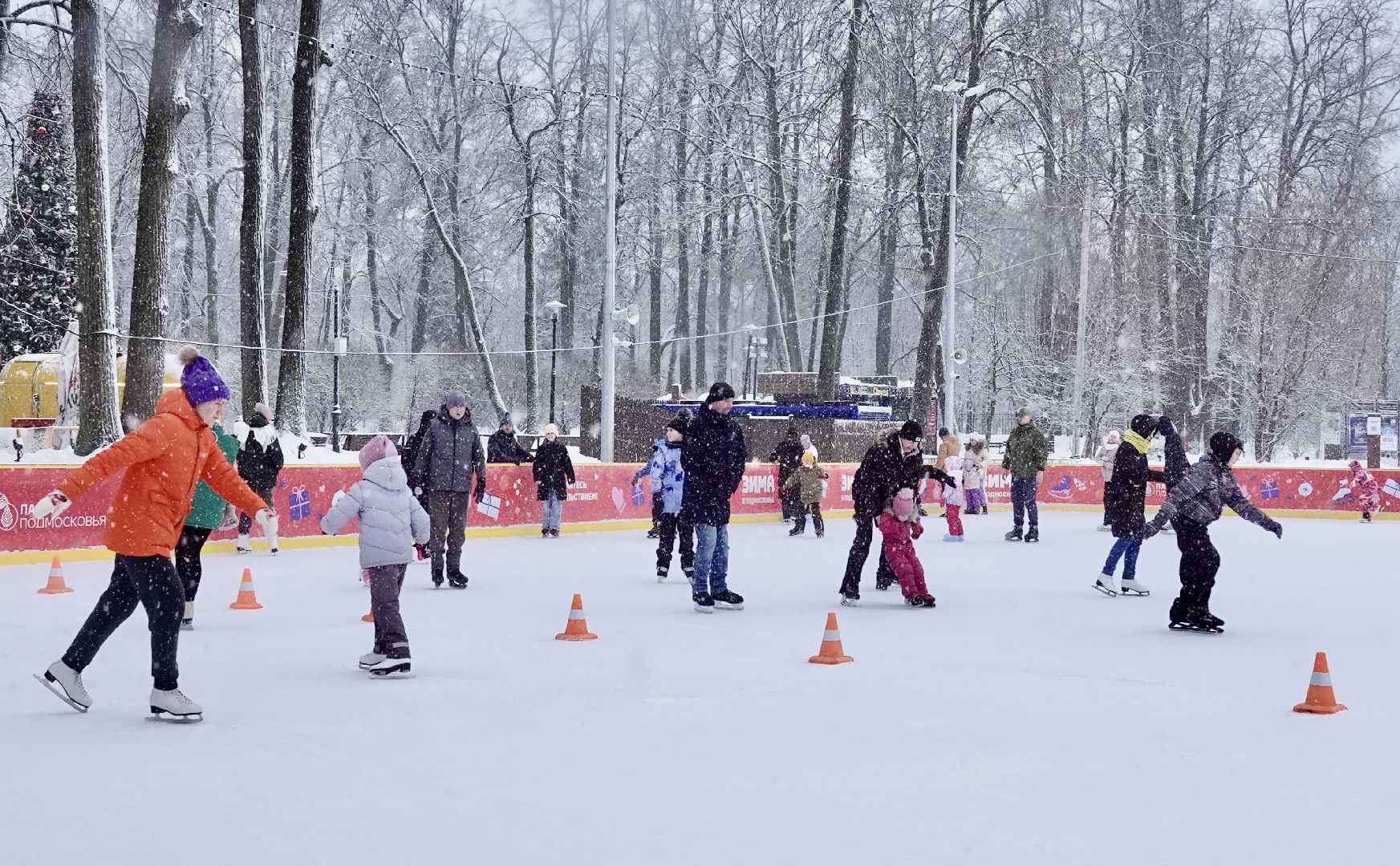 сергиево-посадский городской округ, сергиев посад, зима в подмосковье, зима в парках, парки мо, новогодние каникулы, зимние забавы, коньки, каток, фигурное катание, Парк Скитские пруды, Дети, Активности,