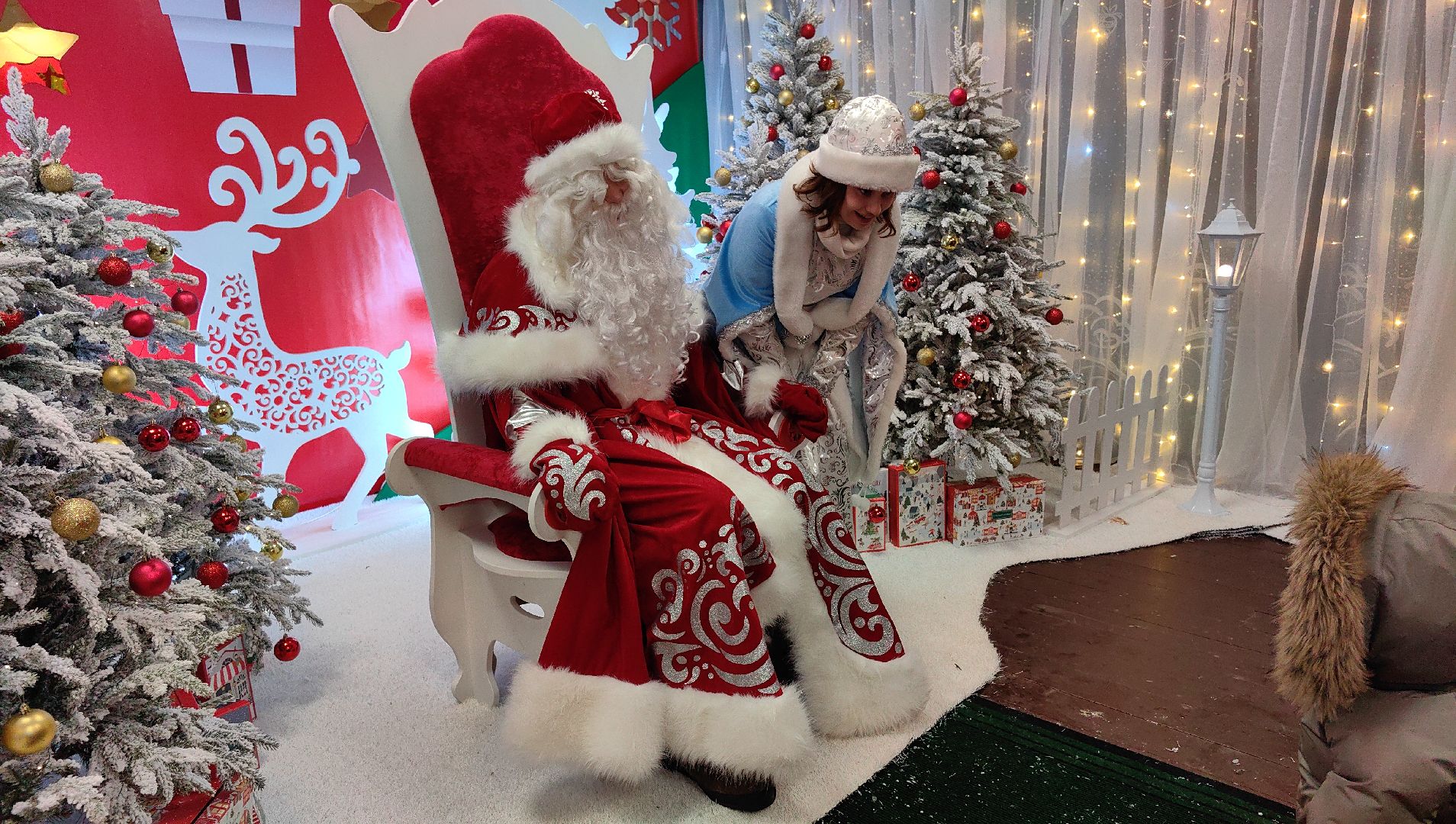 резиденция Деда Мороза, парк, Дед Мороз, снегурочка,