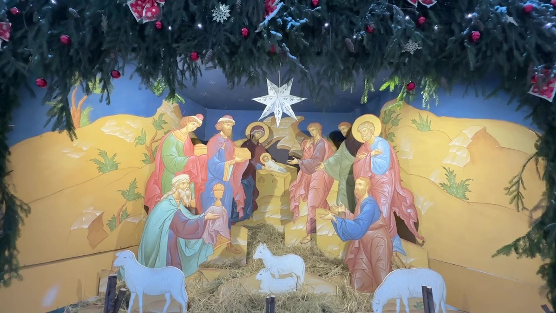 реутов, вертикалки, рождество, храм, сочельник, вертеп, еловые ветки,