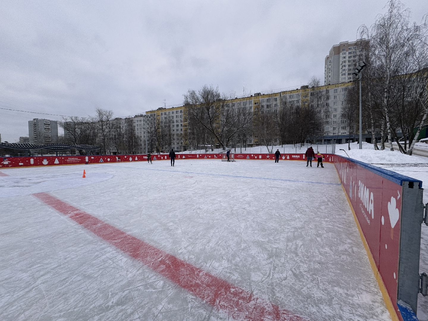 хоккейная коробка, вектор недвижимости, Бесплатный каток в Одинцово,
