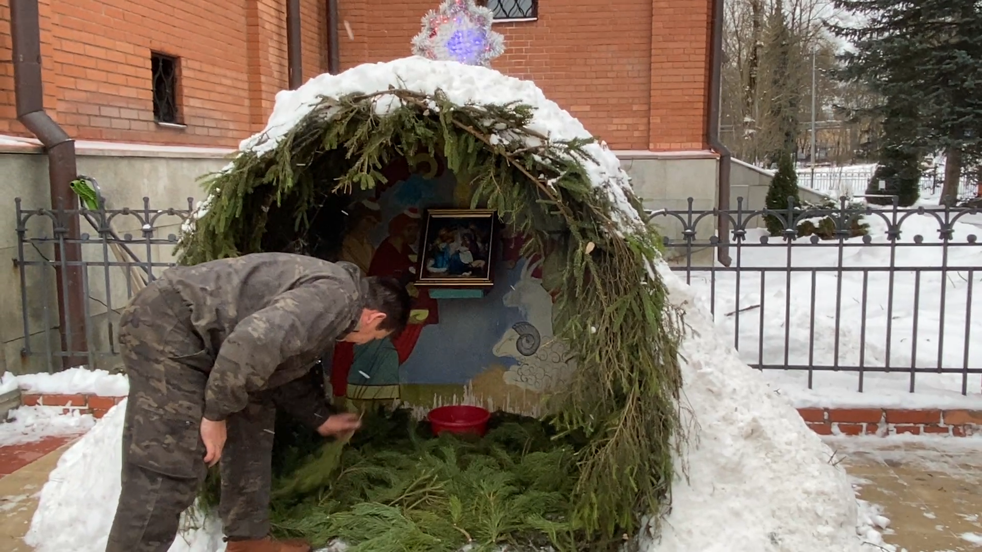 вертикалки, Рождество Христово, Храм во Власихе, ясли для Христа, украшение Храма, Настоятель Храма РВСН,