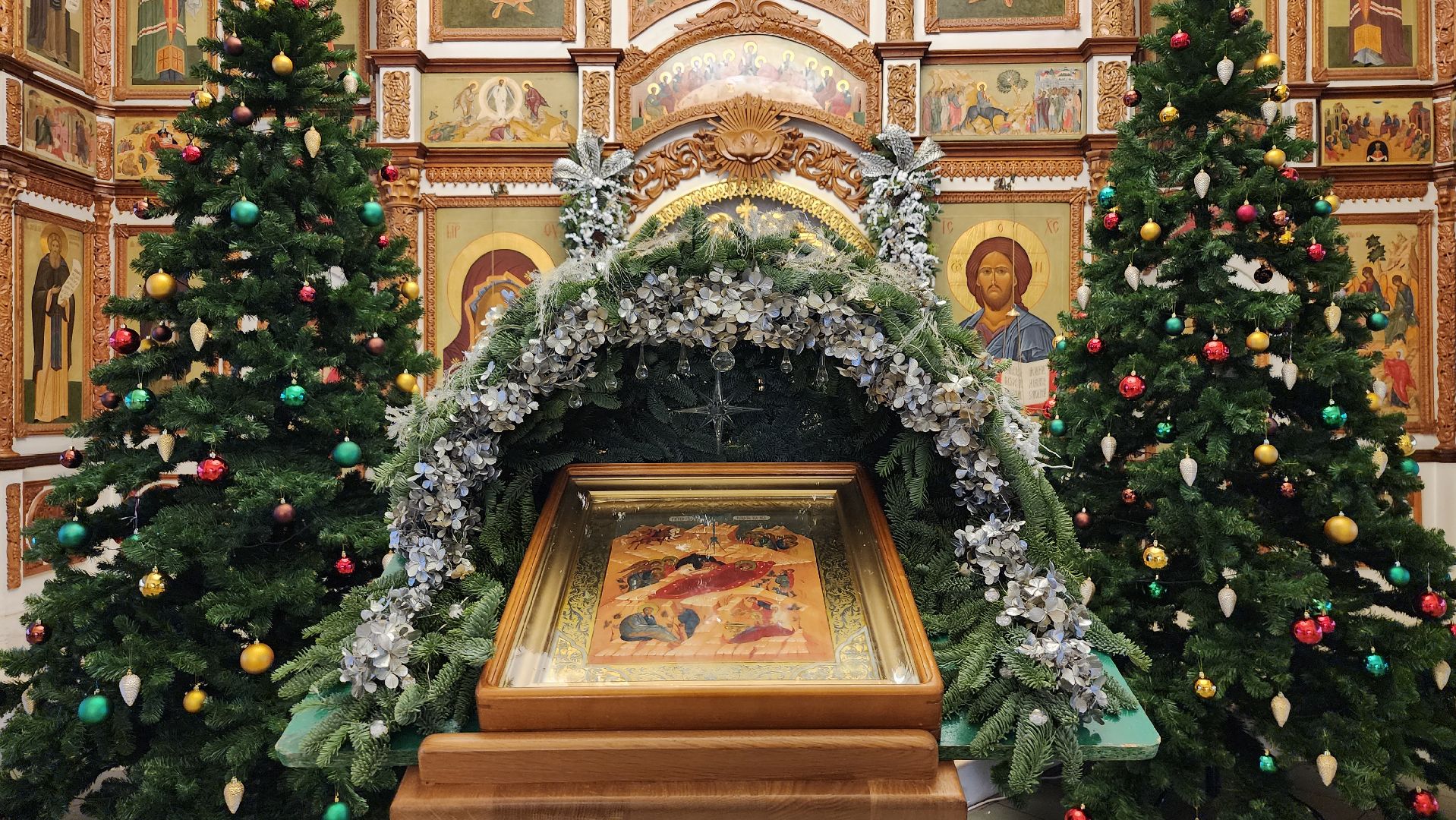 Рождество,подготовка к рождественской службе, Троицкий храм, Старая Купавна, Богородский городской округ,