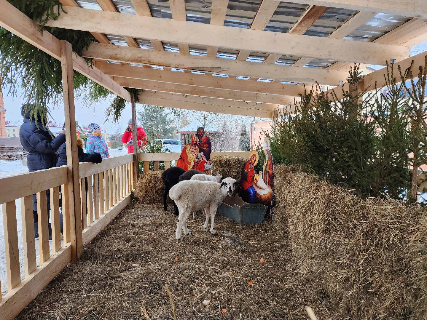 раменское, общество, религия, полготовка к Рождеству Христову в Свято-Троицком храме, вертикалки,