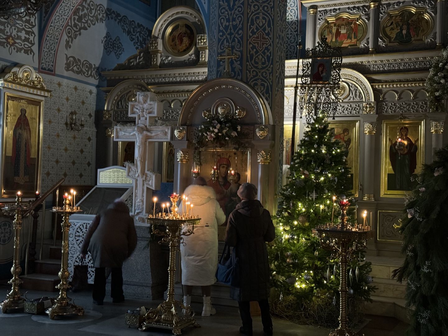 рождество христово, сочельник, Праздничное богослужение, Храм украшен, Храм великомученика Георгий Победоносца,