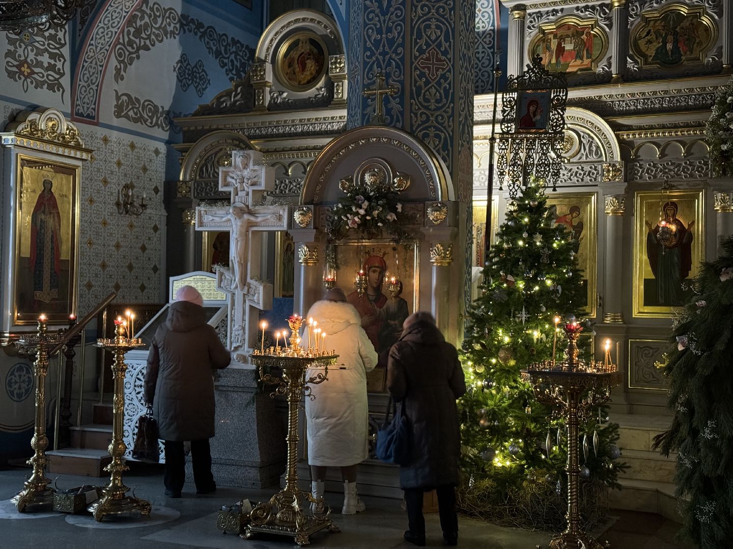 рождество христово, сочельник, Праздничное богослужение, Храм украшен, Храм великомученика Георгий Победоносца,