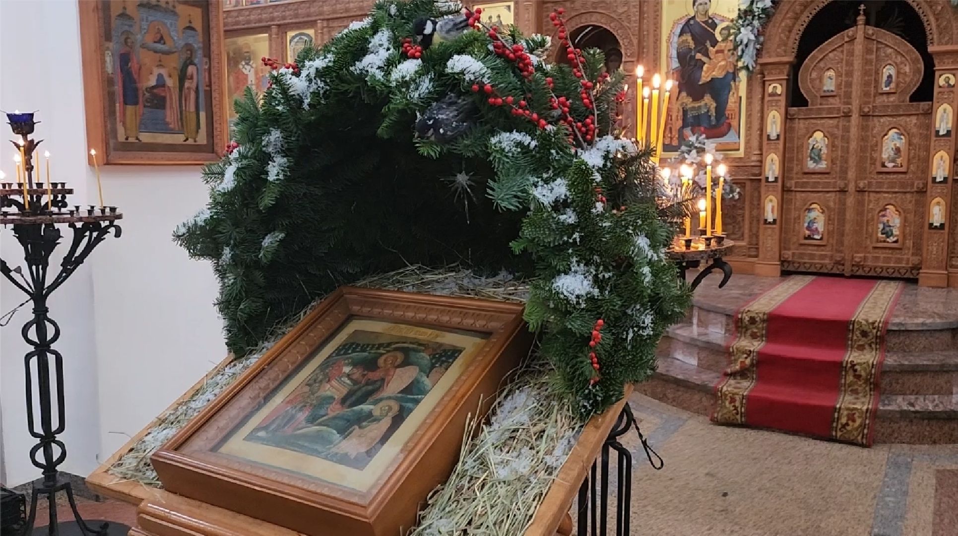 долгопрудный, сочельник, рождество христово, украшение храмов, ясли, вертикалки,