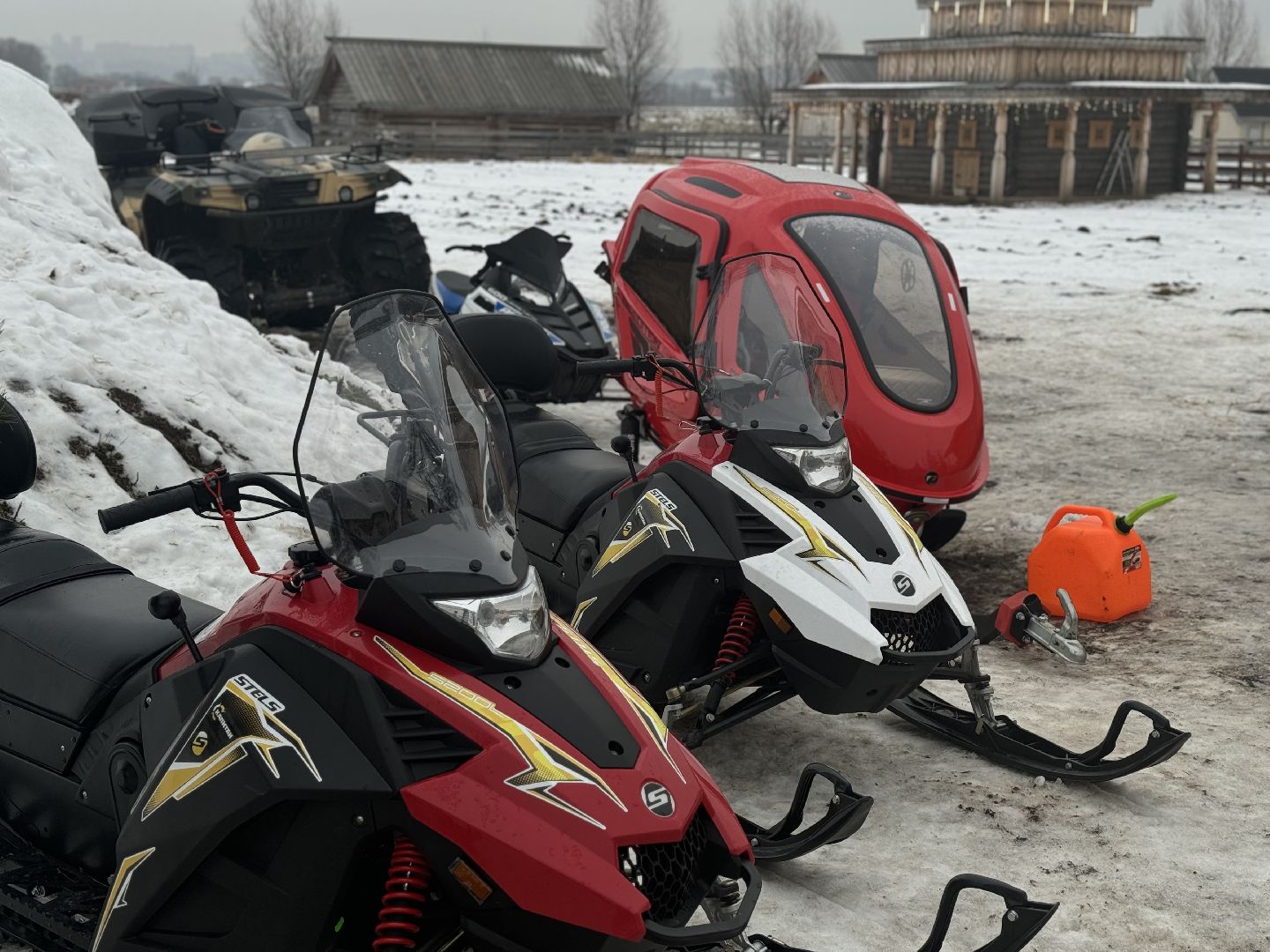 катание на собачьей упряжке, Хаски-парк, Снегоходы и вездезоды, парк-отель остров,Контактный зоопарк,