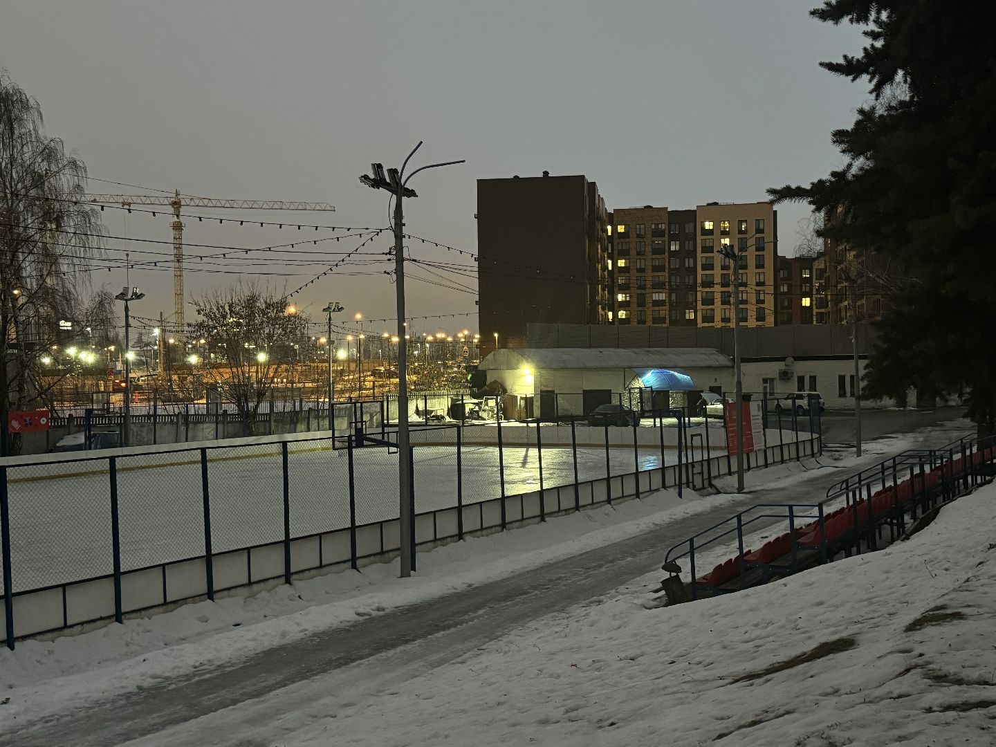 Катки Ленинского округа, Катание на коньках, Зимние развлечения, Зима в Подмосковье,