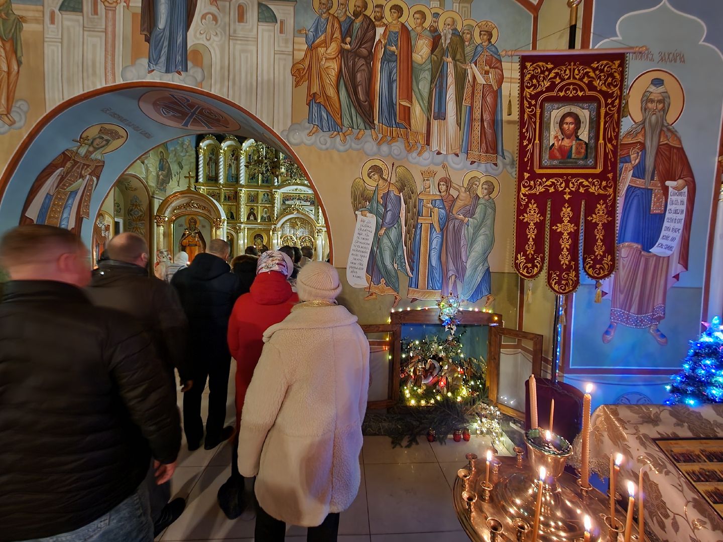 Чехов, Рождество Христово, христианский праздник, Иоанно-Предтеченский храм, праздничное богослужение, божественная литургия,православные христиане, православие,
