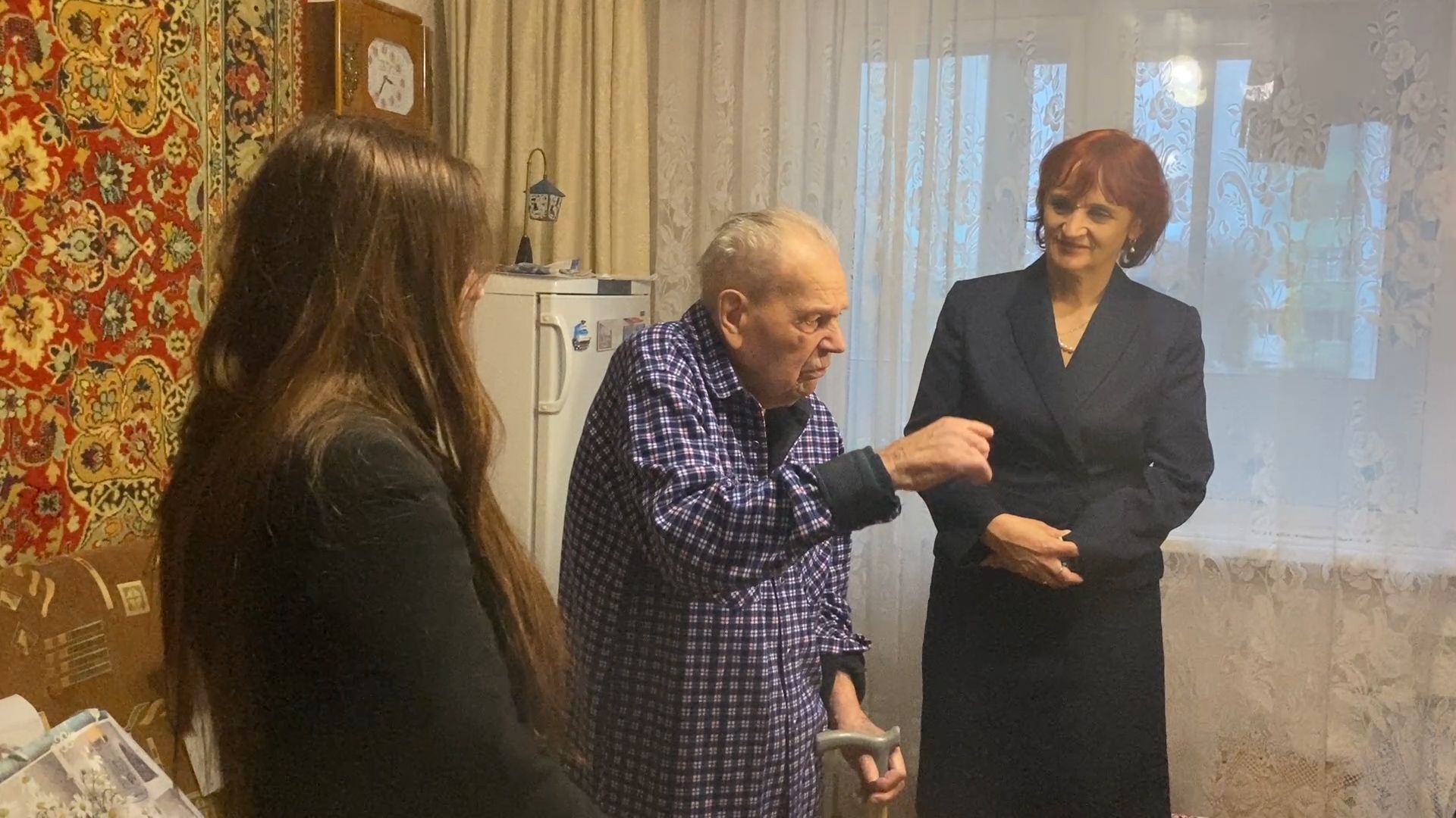 ветеран ВОВ, ветеран ВОВ Фоменко Власиха, новый год власиха, поздравления ветерана ВОВ,юбилейный год,