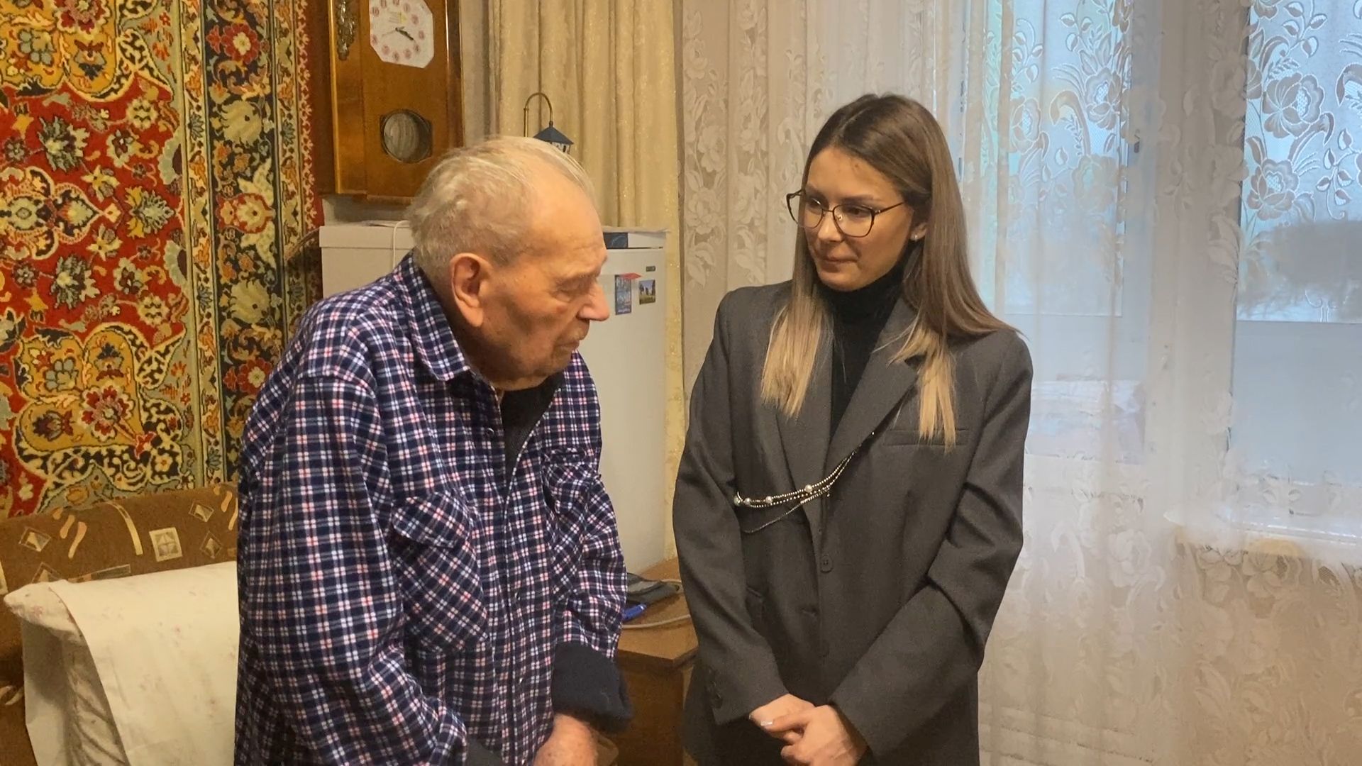 ветеран ВОВ, ветеран ВОВ Фоменко Власиха, новый год власиха, поздравления ветерана ВОВ,юбилейный год,