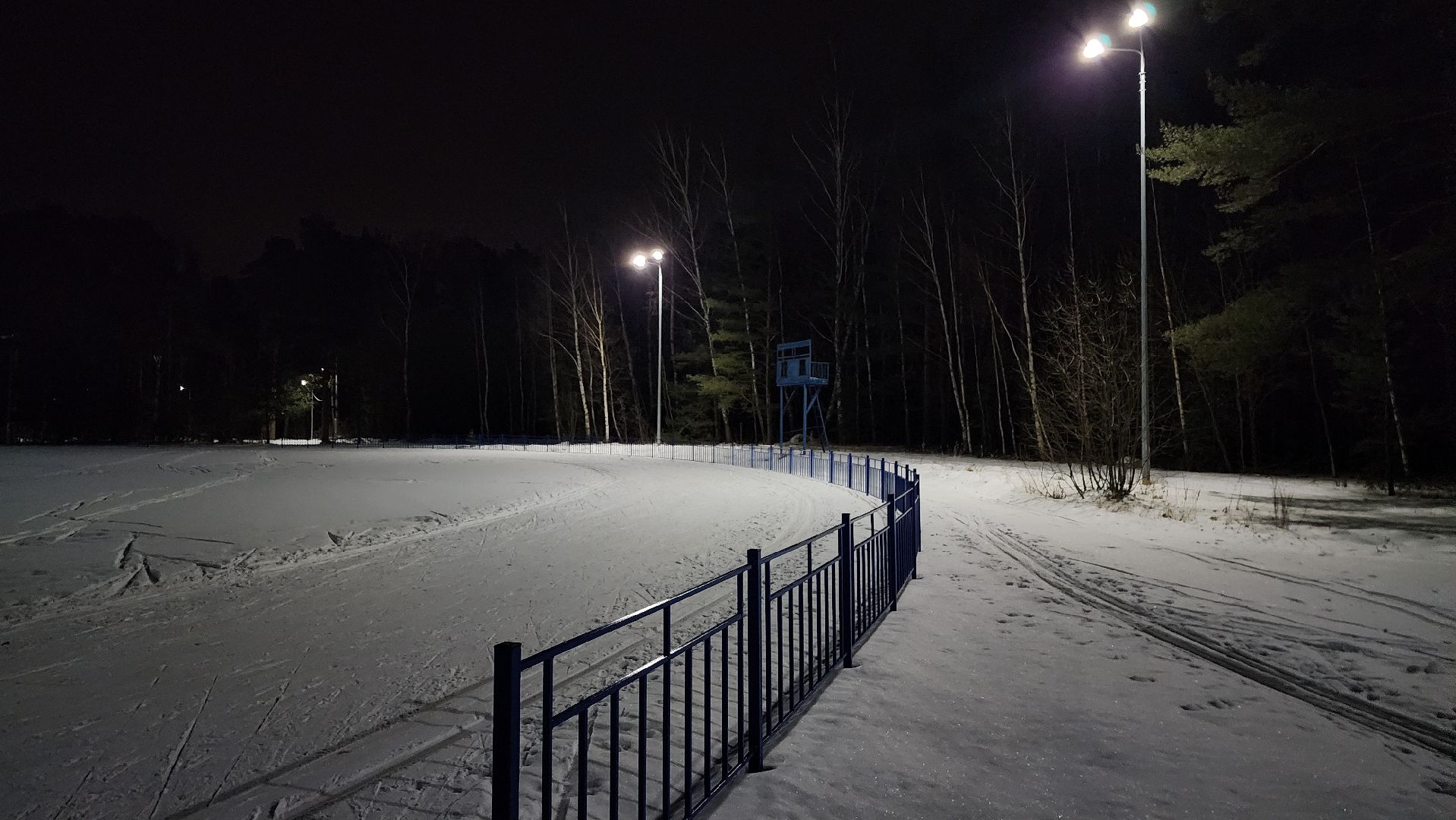 лыжная трасса, зимние виды спорта, стадион Труд, Старая Купавна, Богородский городской округ,