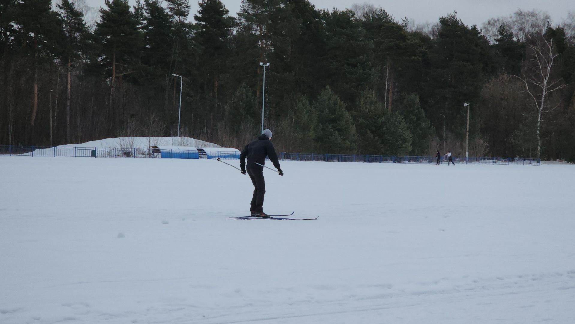 лыжная трасса, зимние виды спорта, стадион Труд, Старая Купавна, Богородский городской округ,