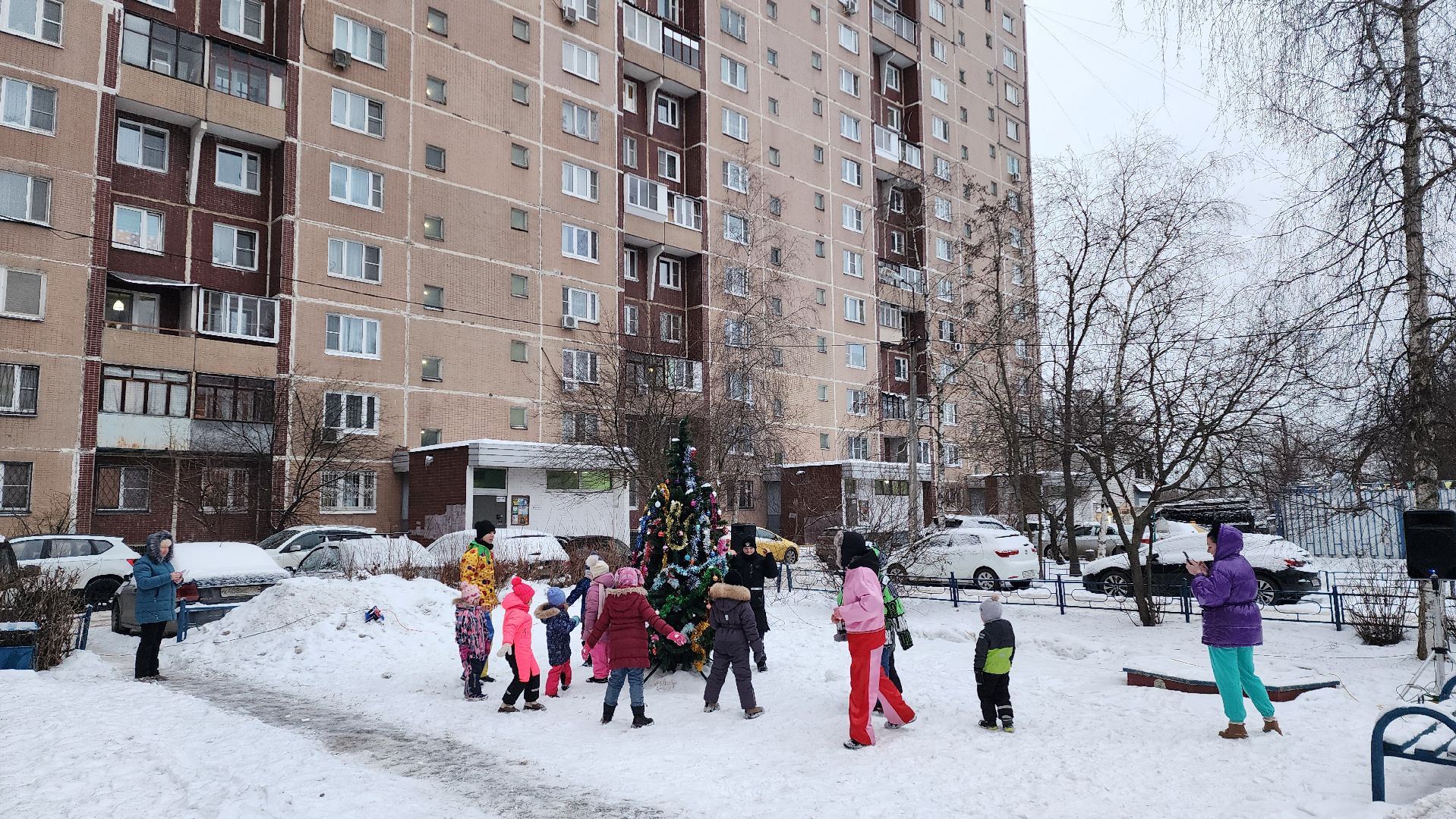праздник во дворах,Лобня, Рождество,