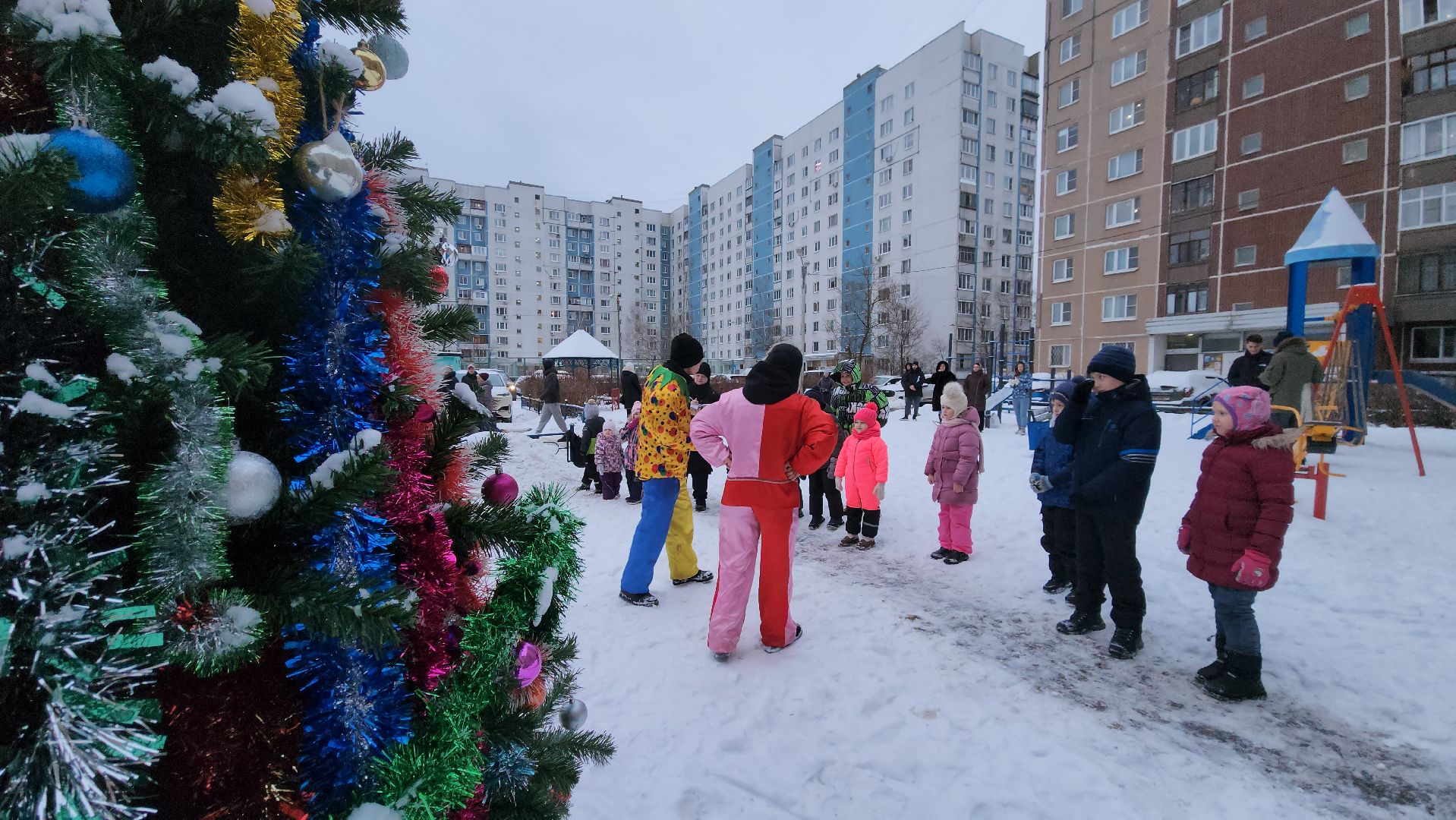 праздник во дворах,Лобня, Рождество,