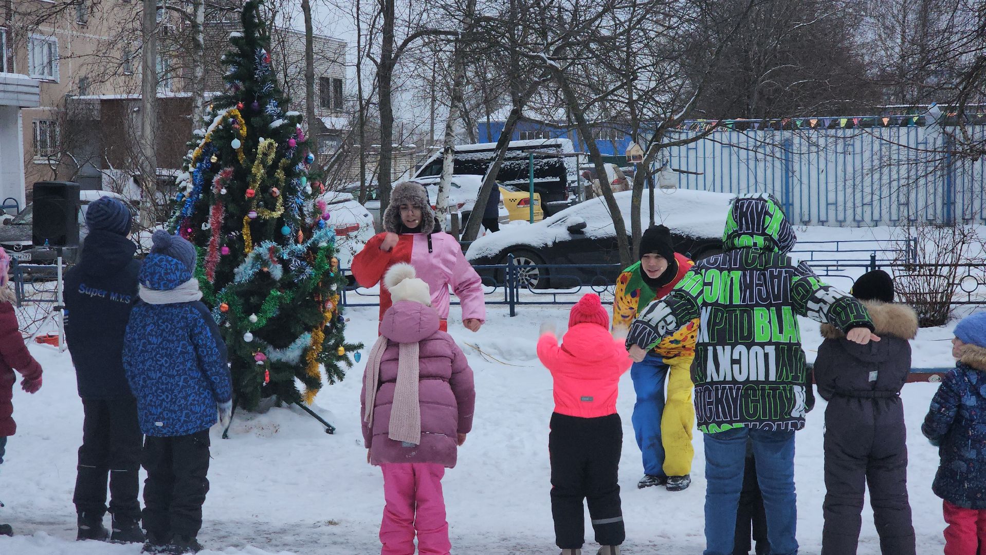 праздник во дворах,Лобня, Рождество,
