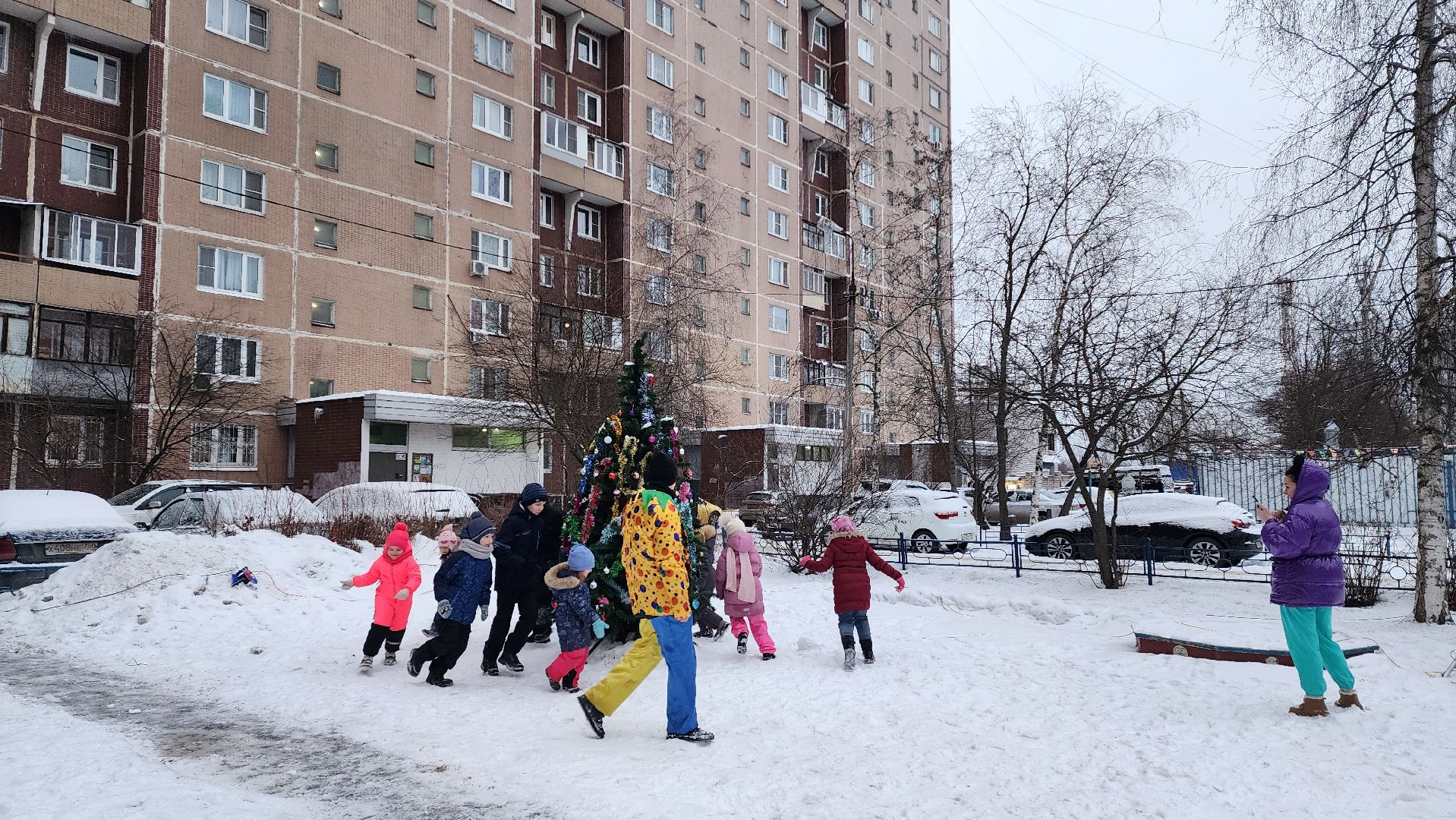 праздник во дворах,Лобня, Рождество,