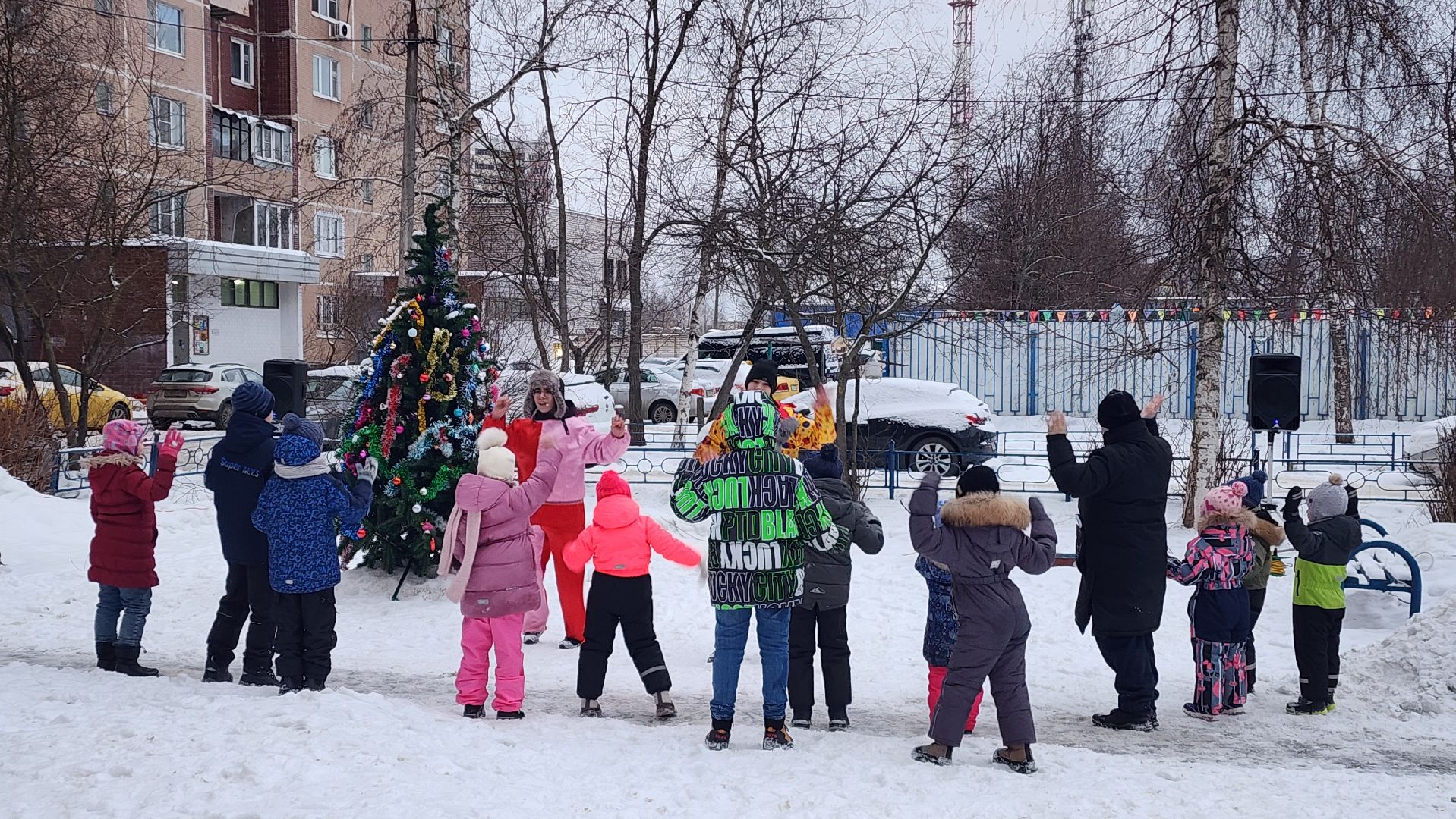 праздник во дворах,Лобня, Рождество,