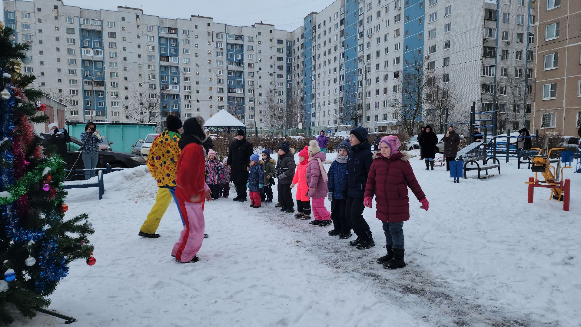 праздник во дворах,Лобня, Рождество,