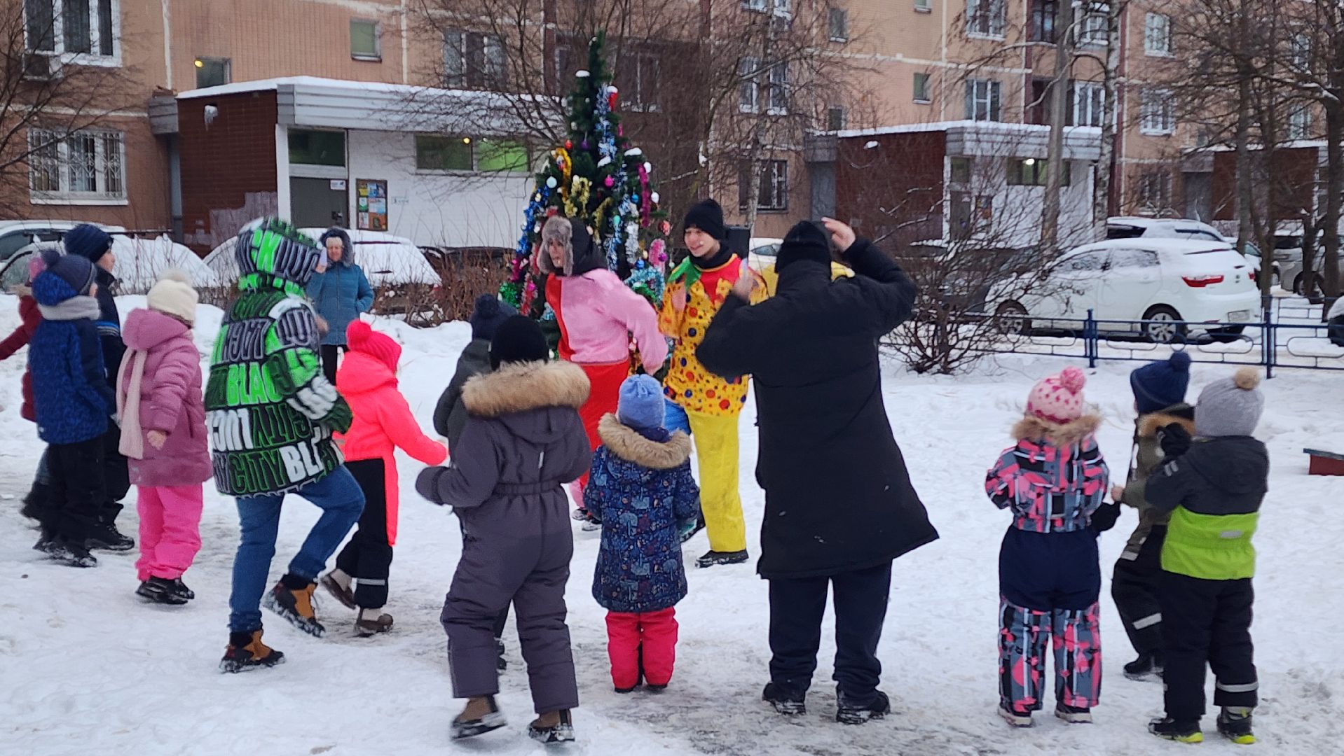 праздник во дворах,Лобня, Рождество,