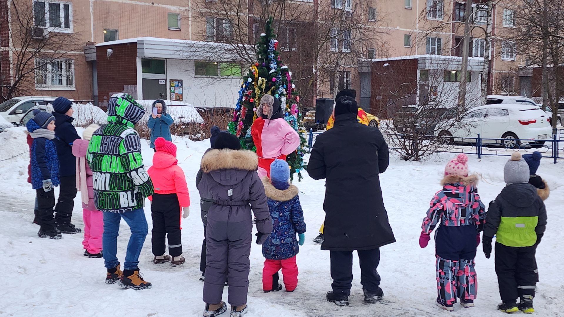 праздник во дворах,Лобня, Рождество,