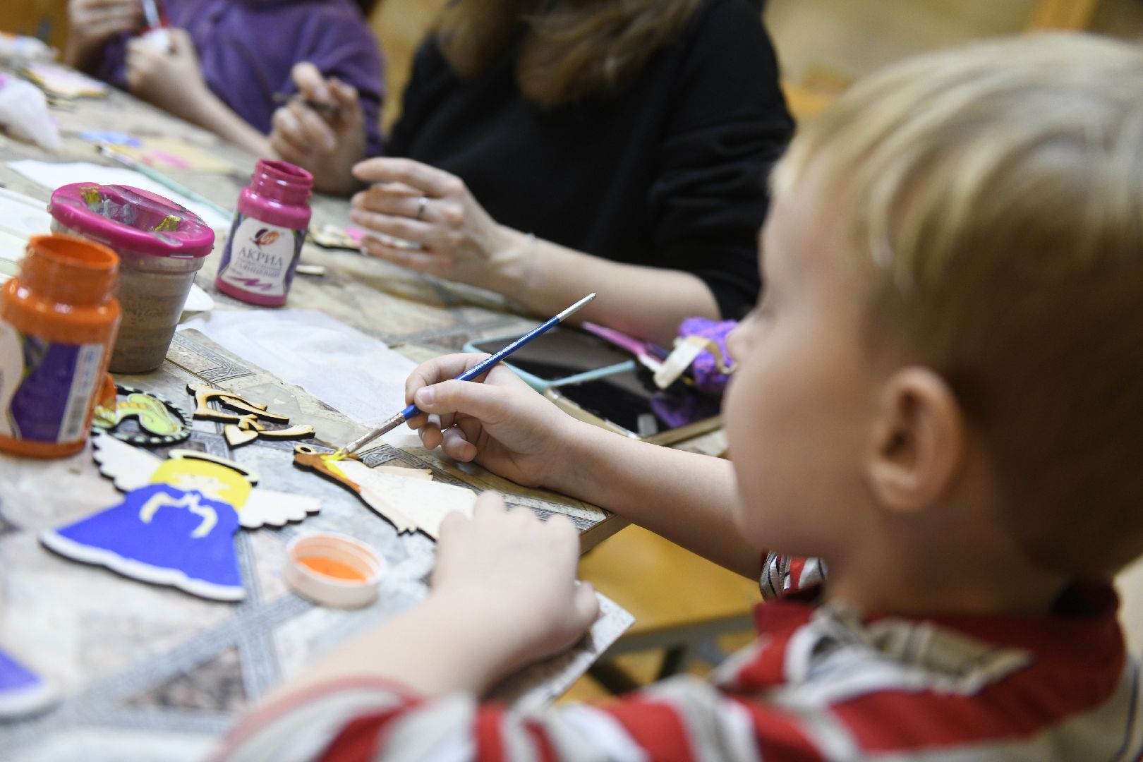лыткарино, народный мастер, мастер-класс, роспись рождественских ангелов, лгпк, вертикалки,