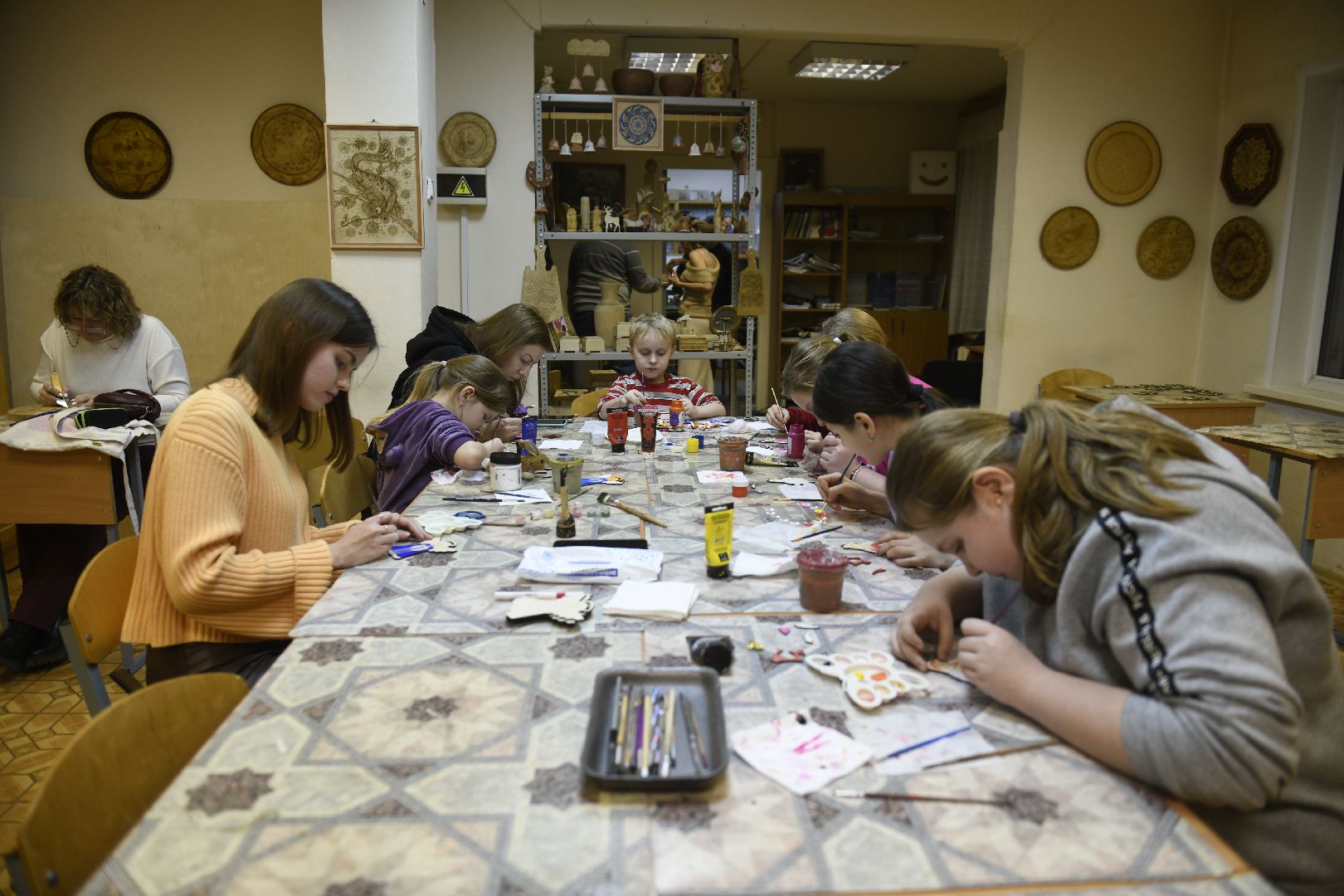 лыткарино, народный мастер, мастер-класс, роспись рождественских ангелов, лгпк, вертикалки,