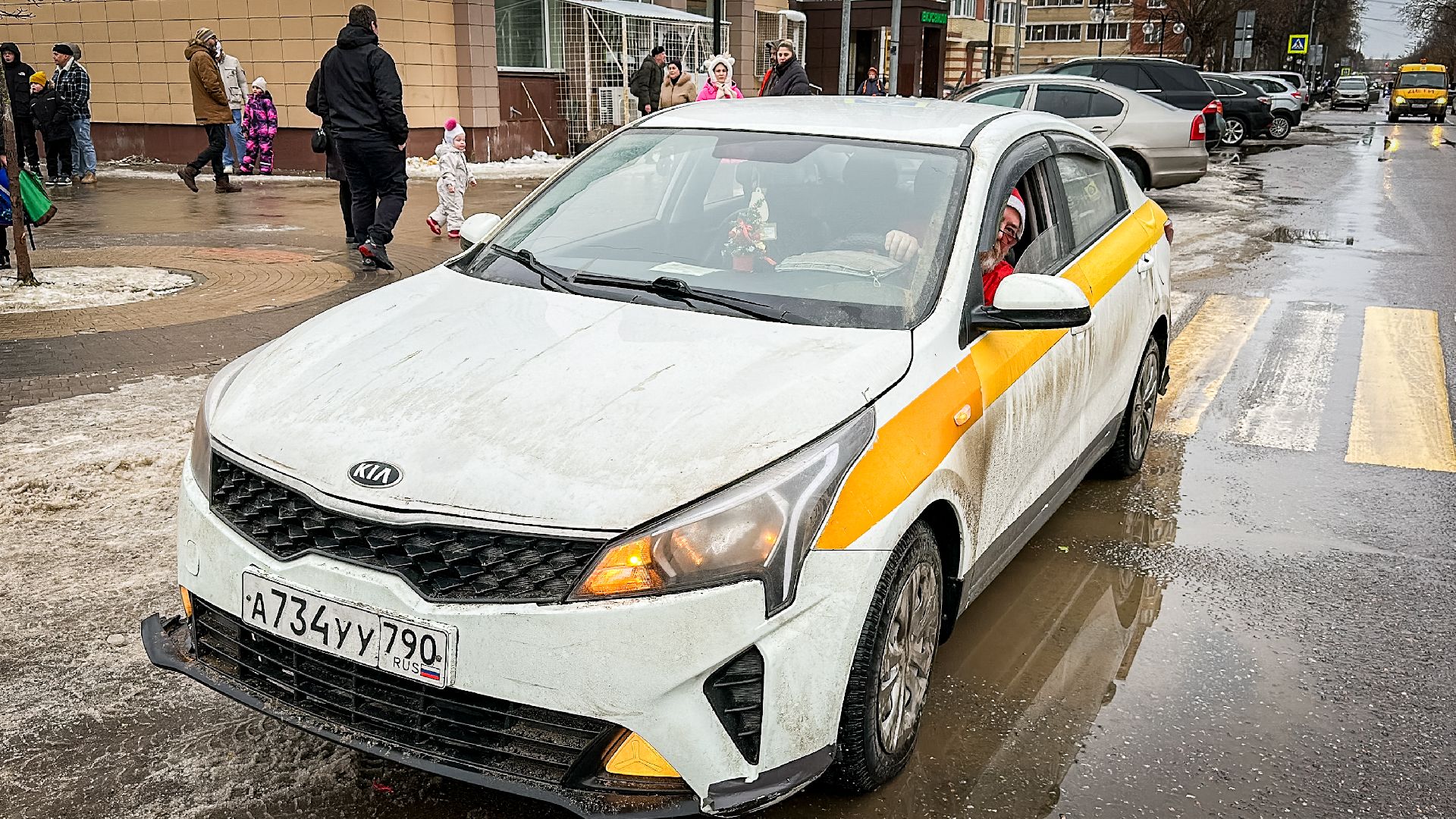 Клин, общество, транспорт, такси, дед мороз,