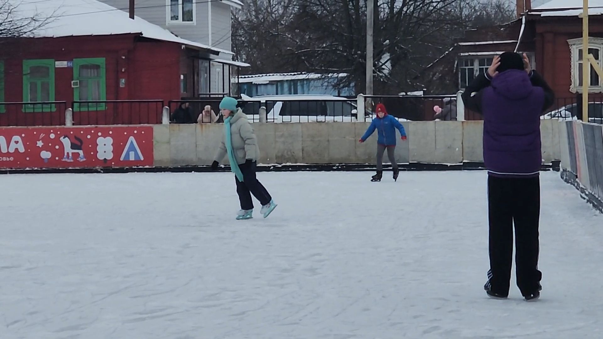 вертикалки, Бронницы, Открылся каток, Стадион Центральный, Каток на стадионе,