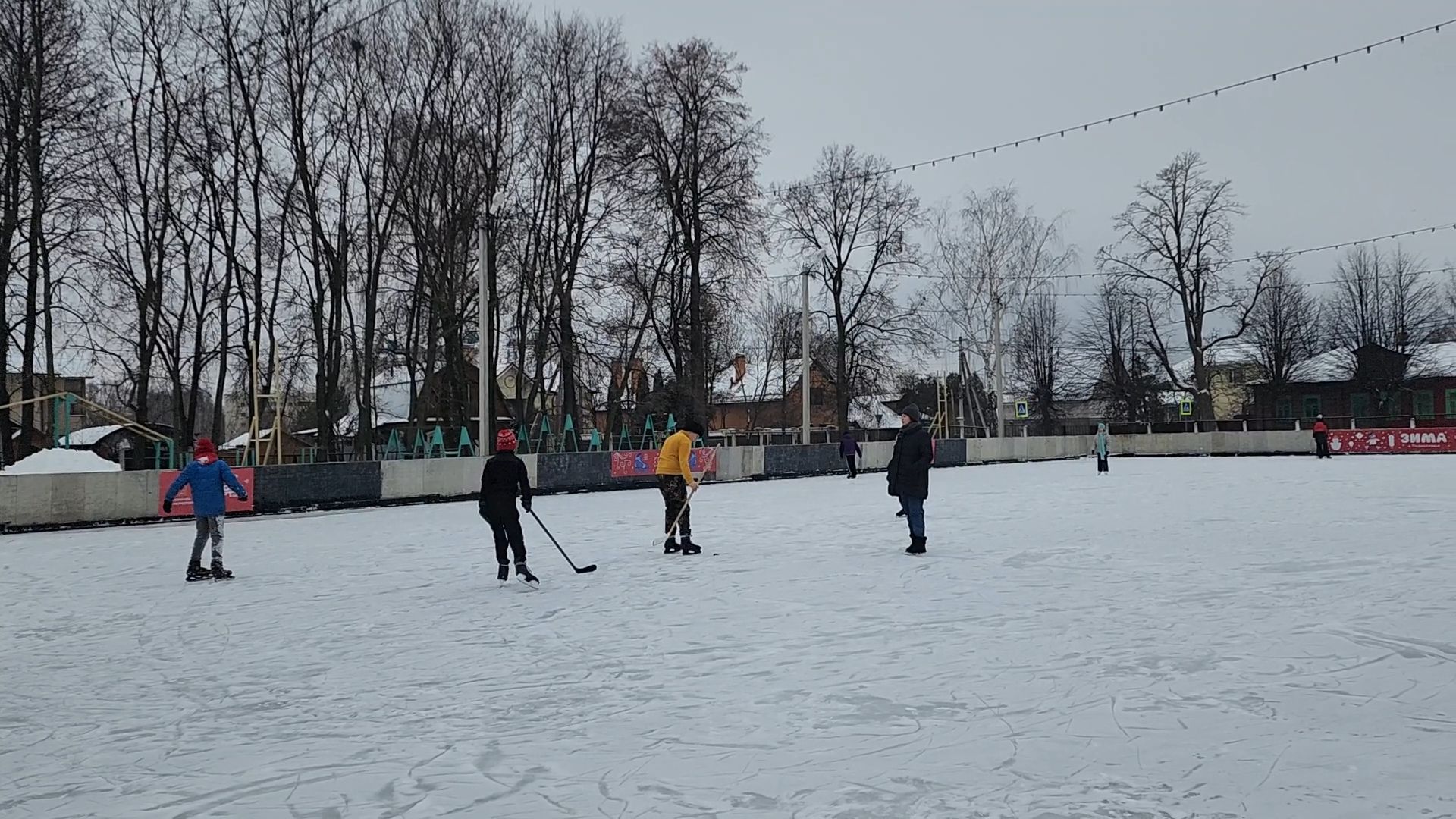 вертикалки, Бронницы, Открылся каток, Стадион Центральный, Каток на стадионе,