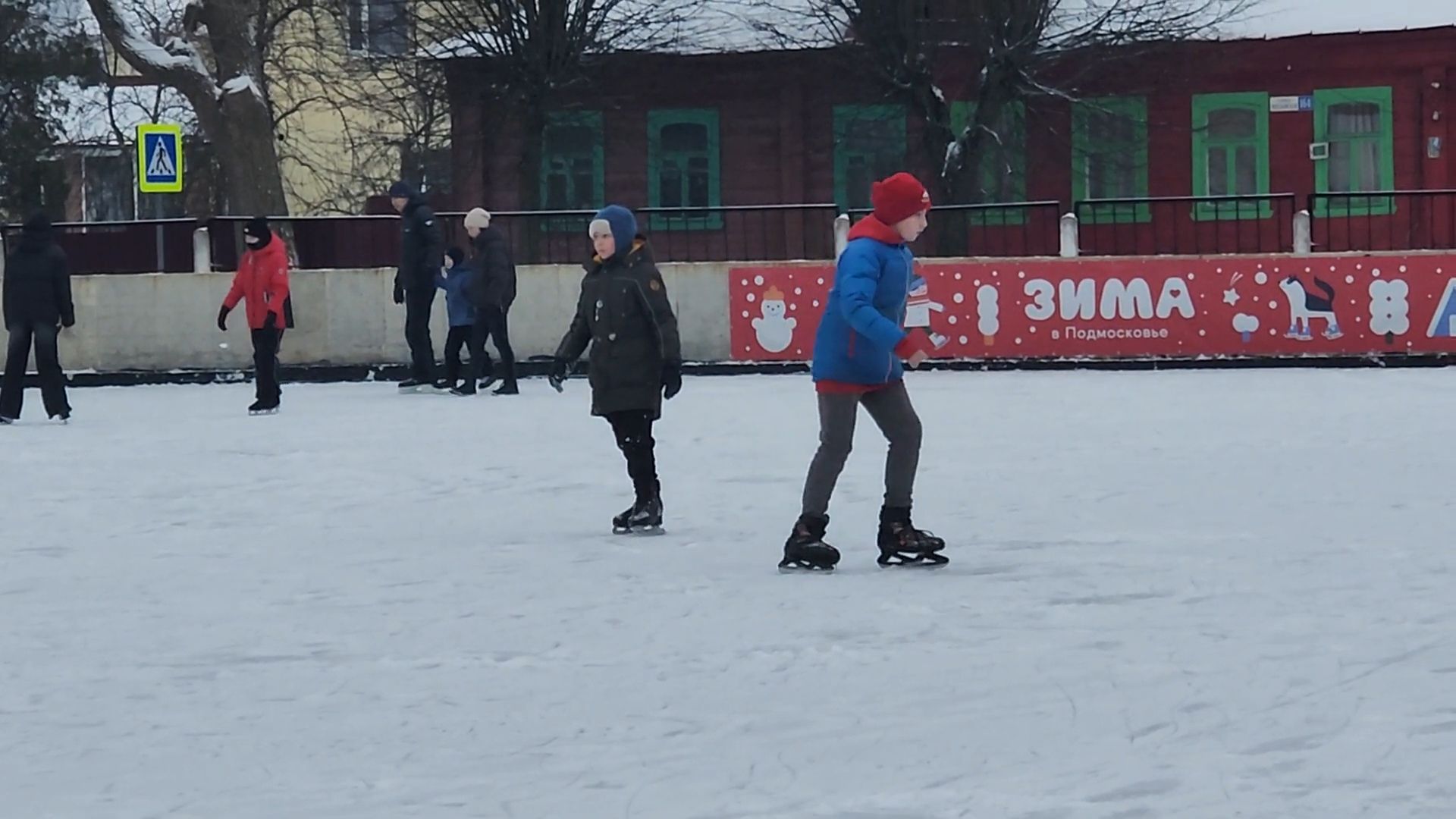 вертикалки, Бронницы, Открылся каток, Стадион Центральный, Каток на стадионе,
