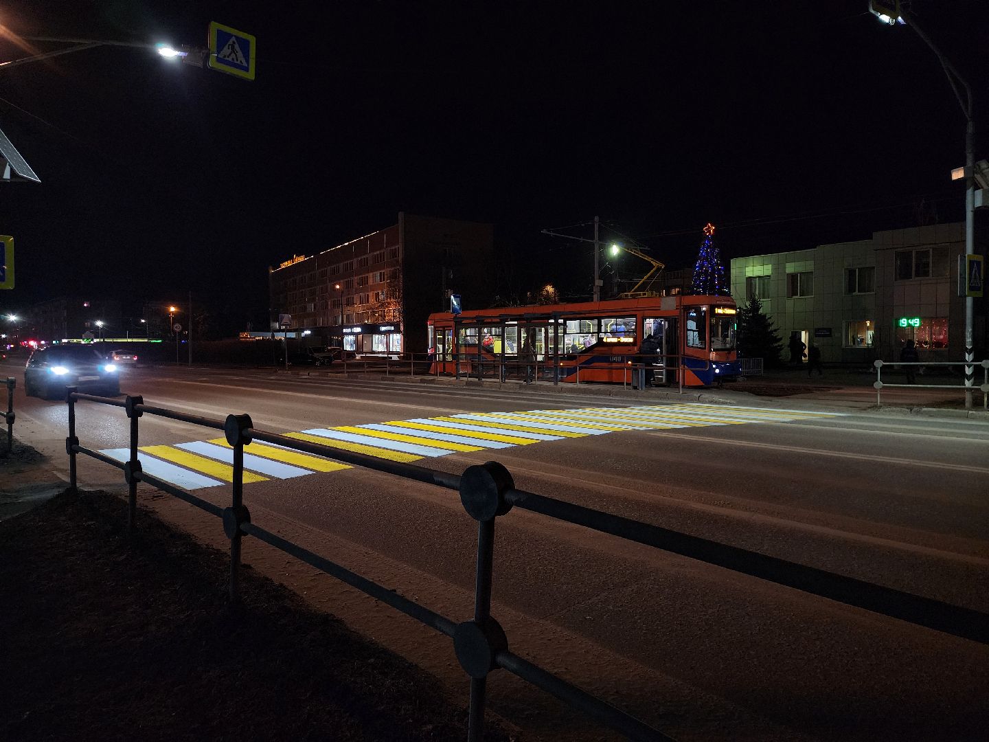 Коломна, дороги, проекционный пешеходный переход,